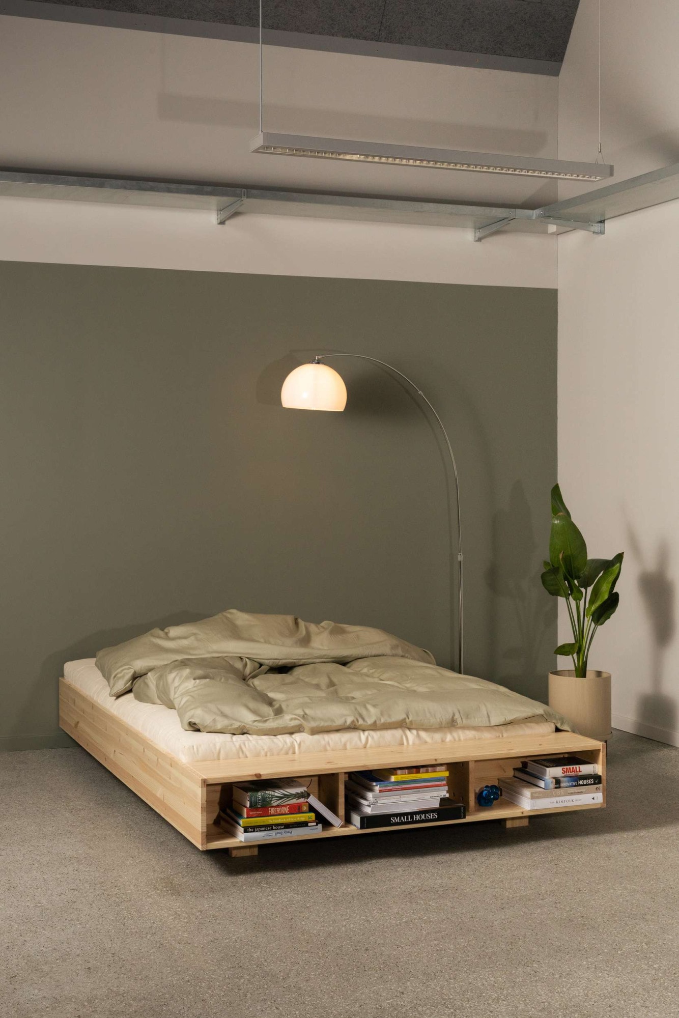 Karup Design Stauraumbett »Merge Bed Bettgestell m. integrierter Bank m. Stauraum, mehrere Größen«, inkl. Lattenrost, excl. Matratze, FSC®-zertifiziertes Massivholz