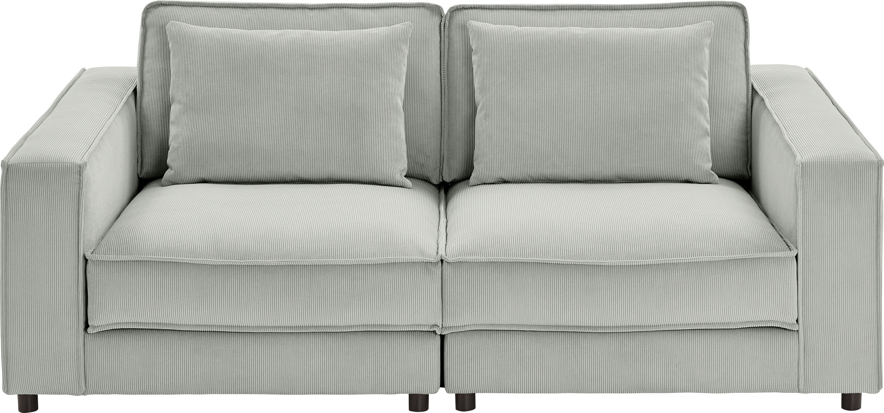 OTTO home 2-Sitzer "Valan" XXL-Sitzfläche, mit Cord-Bezug, frei stellbar, mit Wellenunterfederung