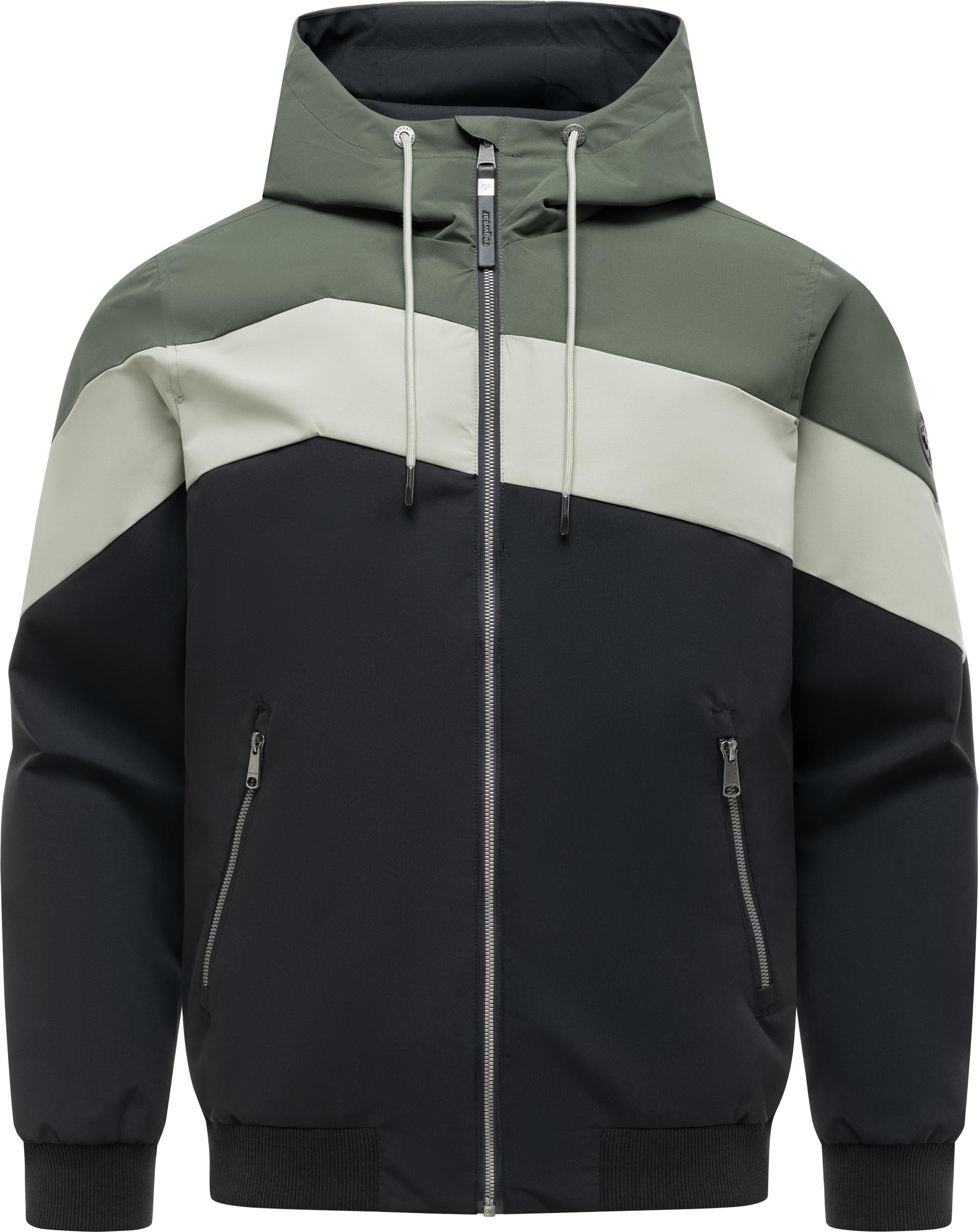 Ragwear Outdoorjacke "Stewie Block YOUMODO" mit Kapuze stylische Herren Übergangsjacke mit großer Kapuze