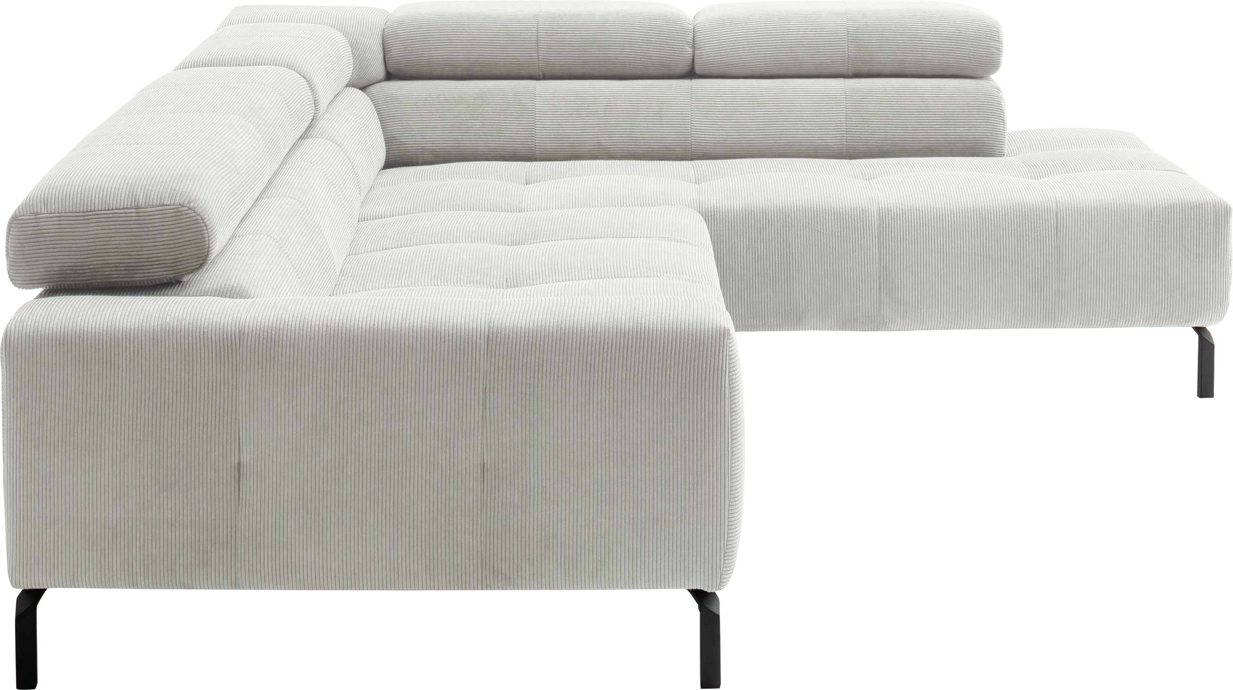 Places of Style Ecksofa »Cleveland, L-Form, incl. Kopfteilverstellung, Breite 276 cm«, wahlweise elektrischer Sitzvorzug