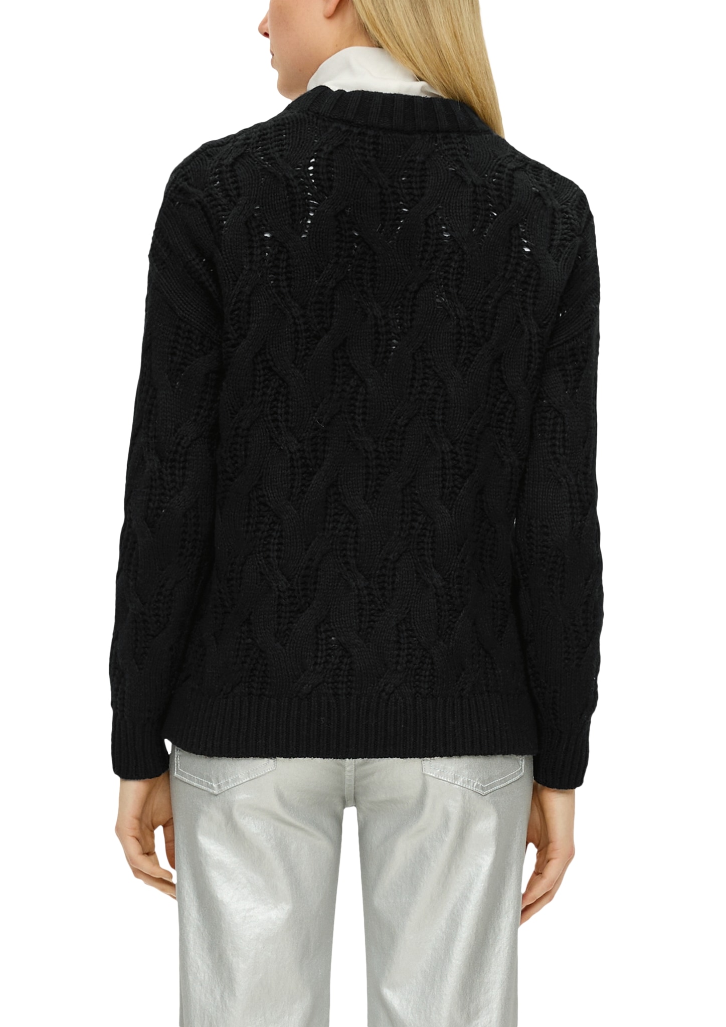 s.Oliver Strickpullover, mit Zopfmuster