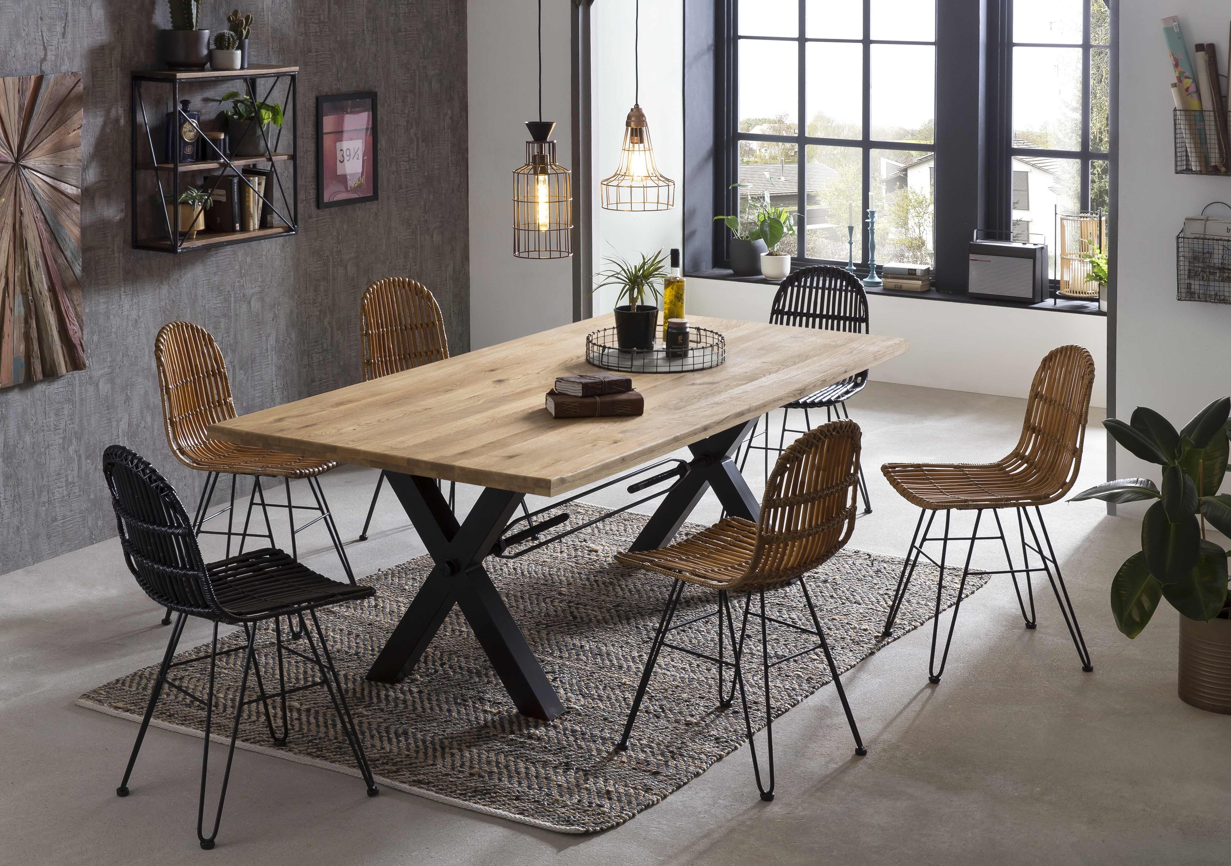 SIT Tischbein, (1 St.), im Industrial-Stil