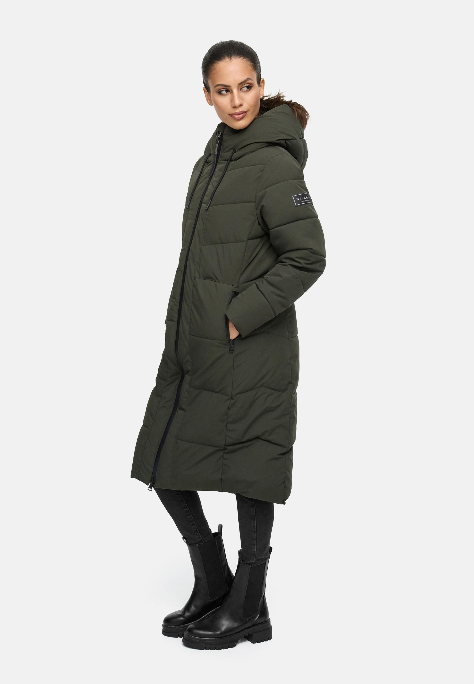 Navahoo Steppmantel »Schokokuss XIV«, Warmer Damen gesteppter Wintermantel mit Kapuze