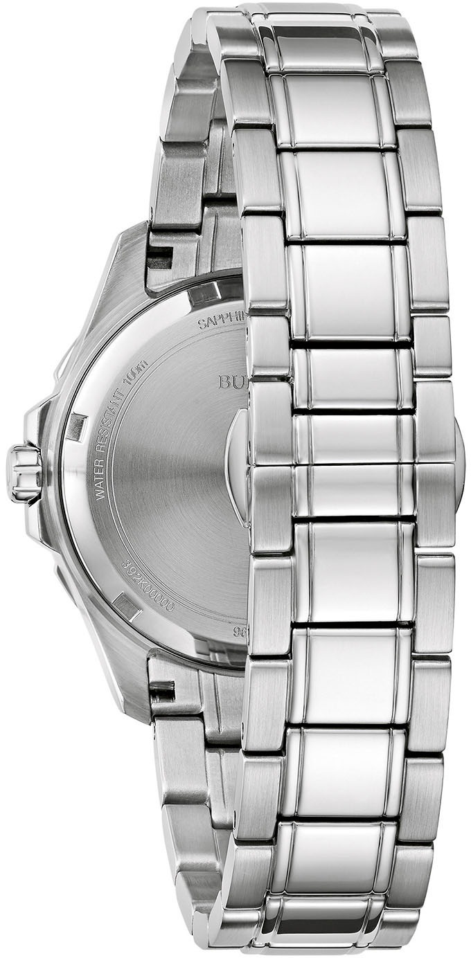 Bulova Quarzuhr »Marine Star«, Armbanduhr, Damenuhr, Perlmuttzifferblatt, mit Diamanten, Saphirglas