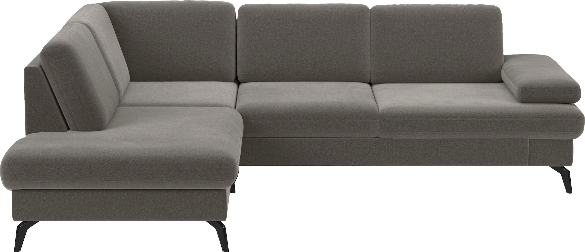 sit&more Ecksofa "Morris L-Form, inkl. Sitztiefenverstellung" wahlweise mit Armteilverstellung, Schlaffunktion & Bettkasten