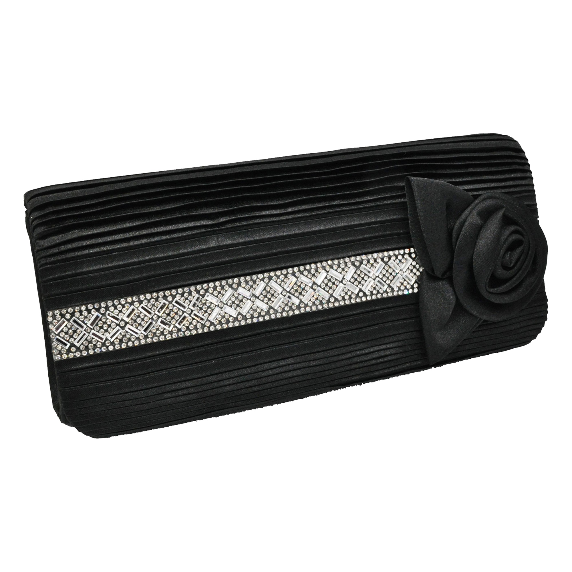 Steuer Clutch »Satin-Optik mit Blüte und Strassbesatz«, (Set, 2 tlg.) kaufen