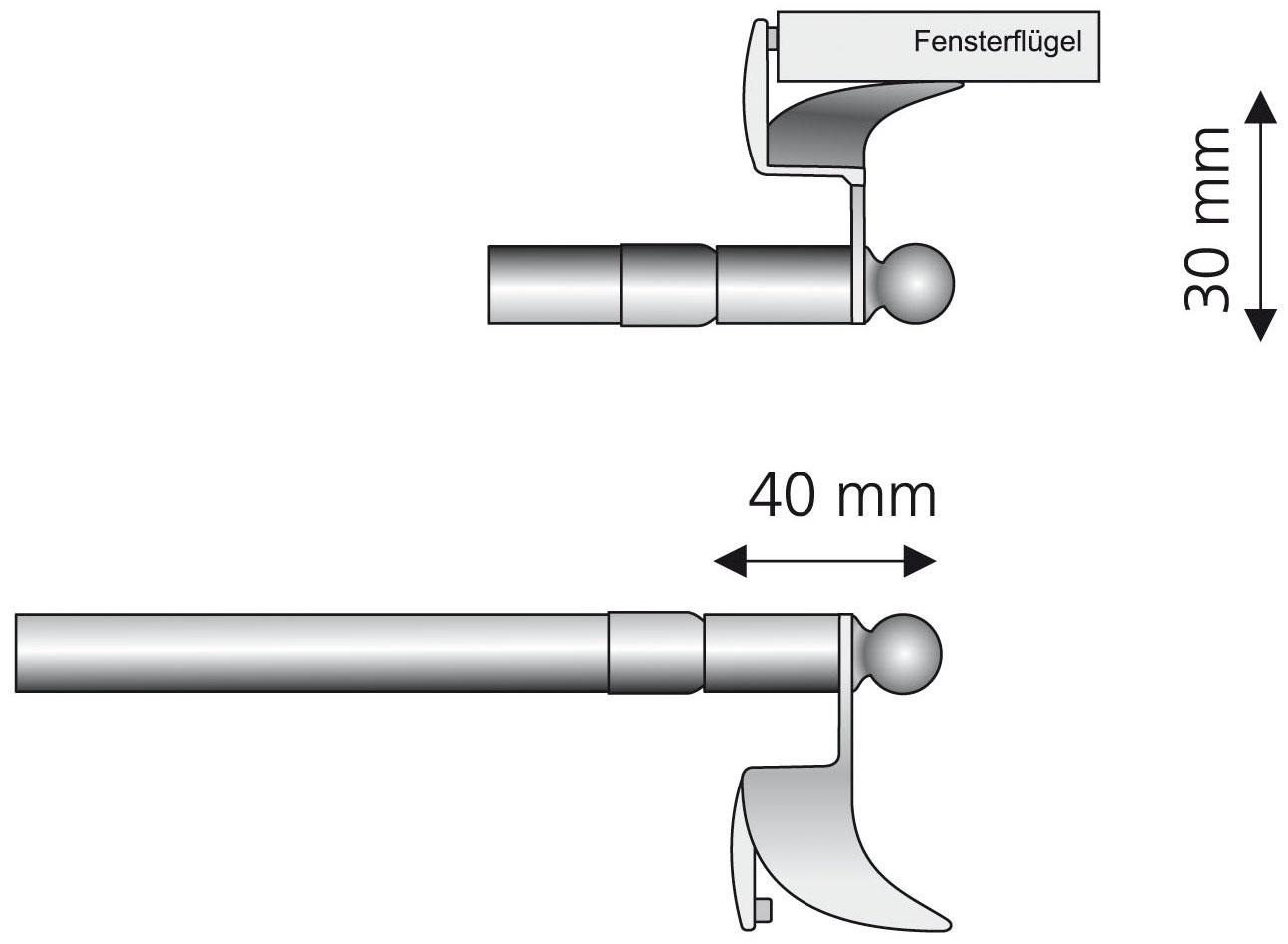 Liedeco Scheibenstange "Exclusiv" Ø 12 mm 1 läufig-läufig ausziehbar günstig online kaufen