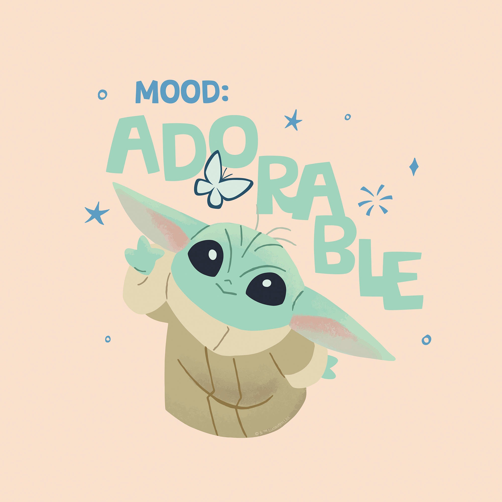 Komar Leinwandbild »The Mandalorian Little Grogu Adorable - Größe 30 x 30 cm«, Disney, (1 St., 30 x 30 cm (Breite x Höhe), Keilrahmenbild mit Echtholzrahmen, Kinderzimmer