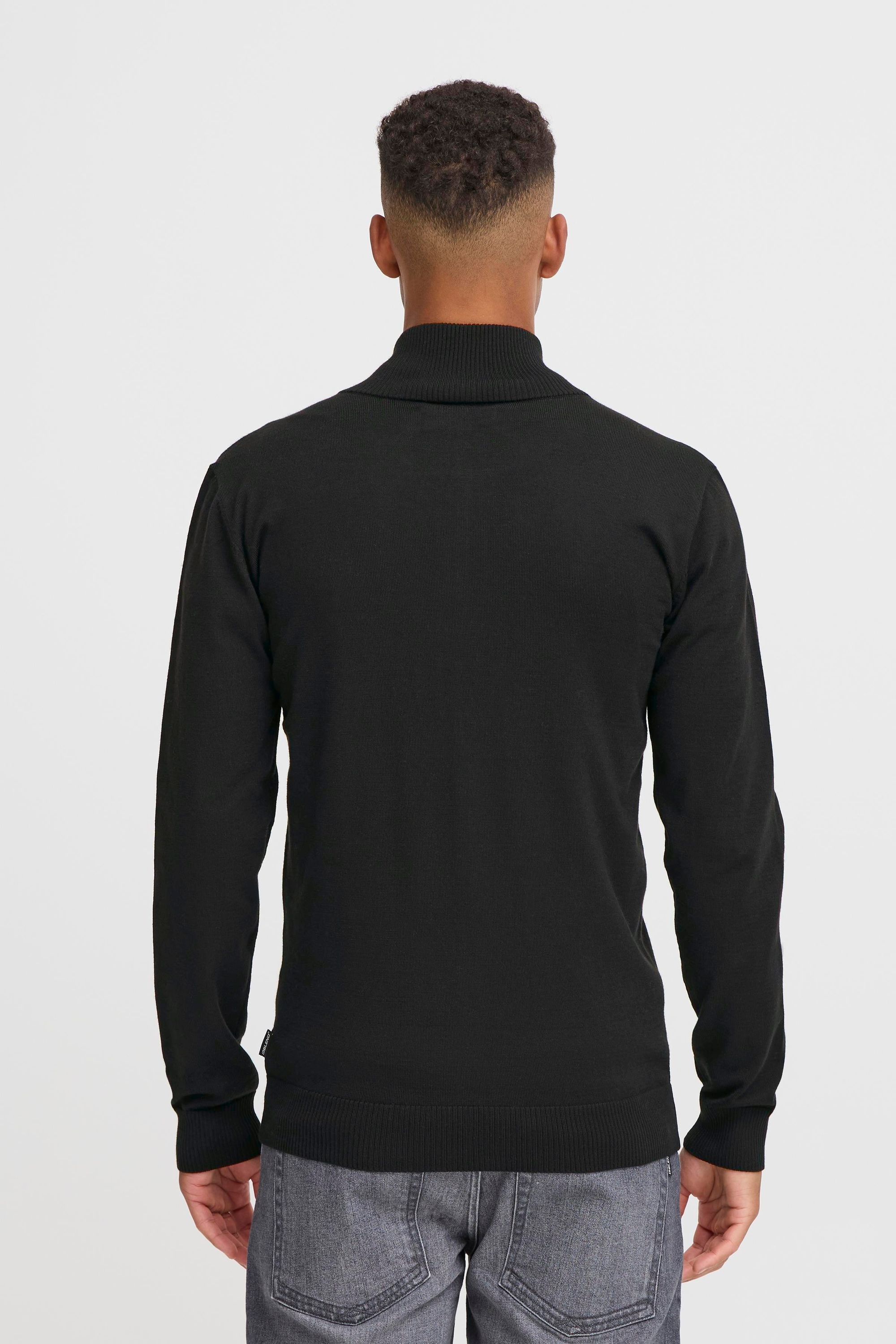 Strickjacke BLEND "Trainingsjacke BHMCASSBERG", Herren, Gr. M, schwarz, Obermaterial: 100% Polyester PES., Strickjacken Strickjacke 6