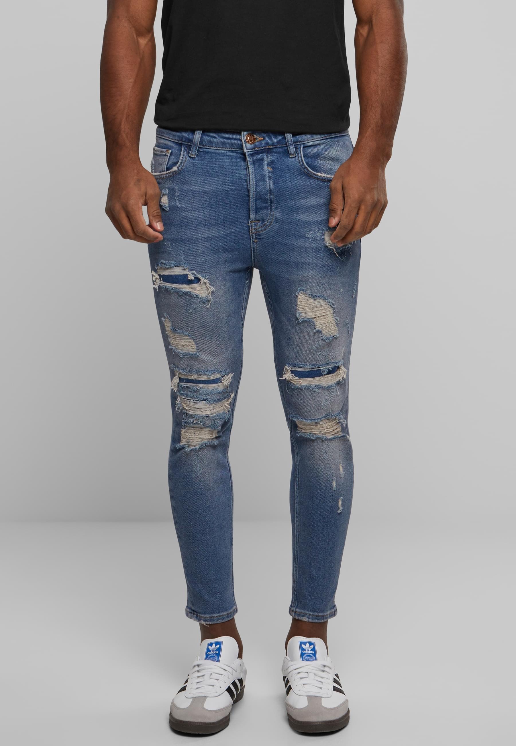 2Y Studios Bequeme Jeans »2Y Studios Herren 2Y Destroyed Skinny Cropped Denim«