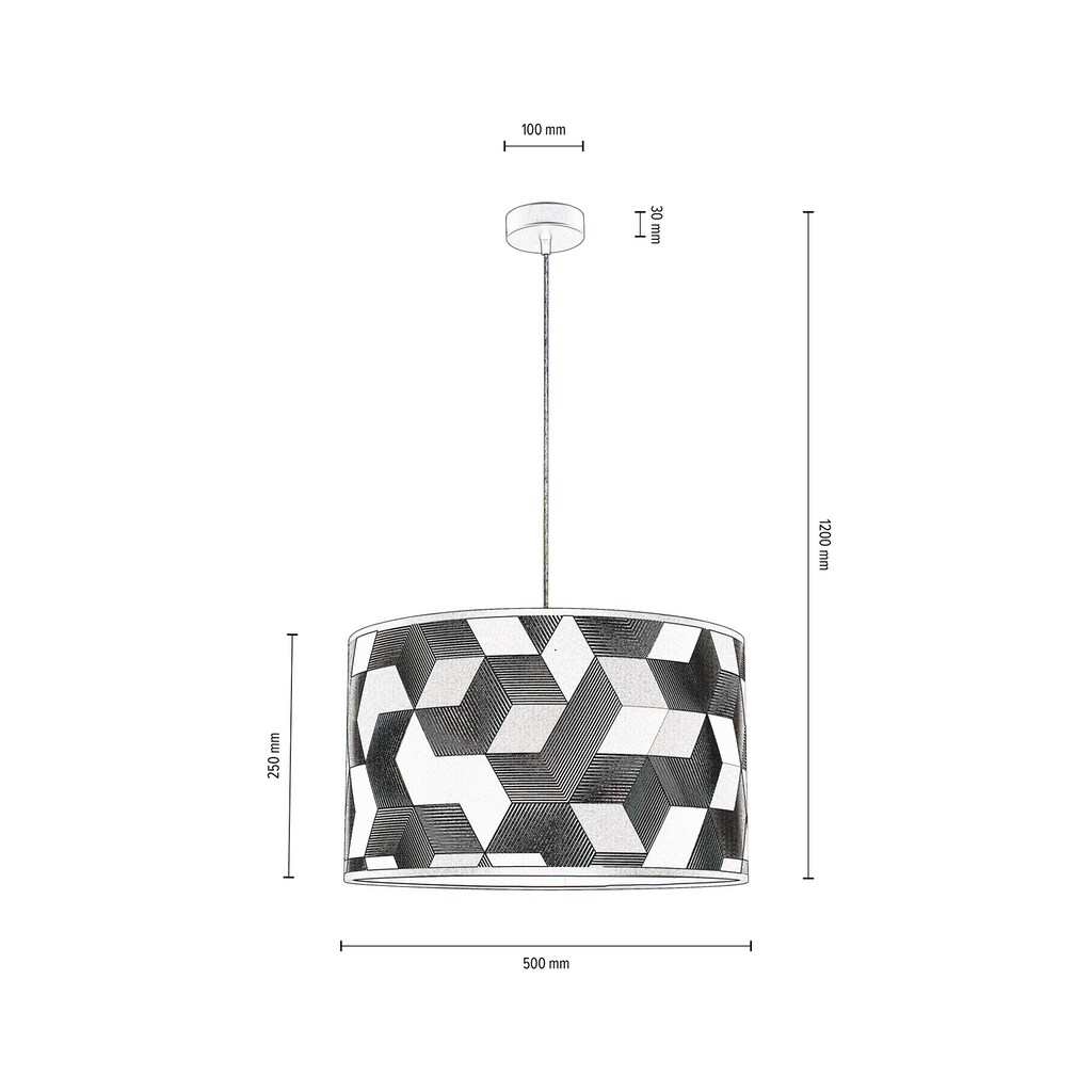 BRITOP LIGHTING Pendelleuchte »ESPACIO«, 1 flammig-flammig