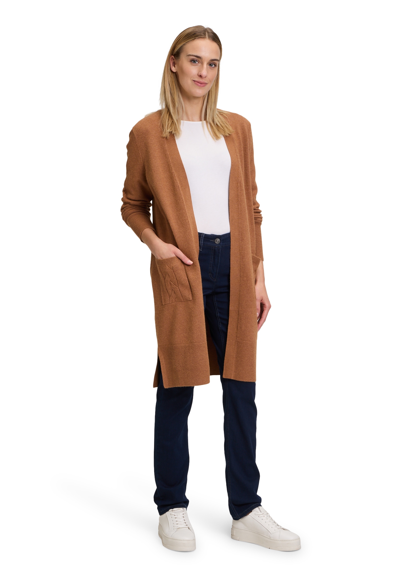 Betty Barclay Strickjacke »Betty Barclay Damen Longstrickjacke mit aufgesetzten Taschen«, Material