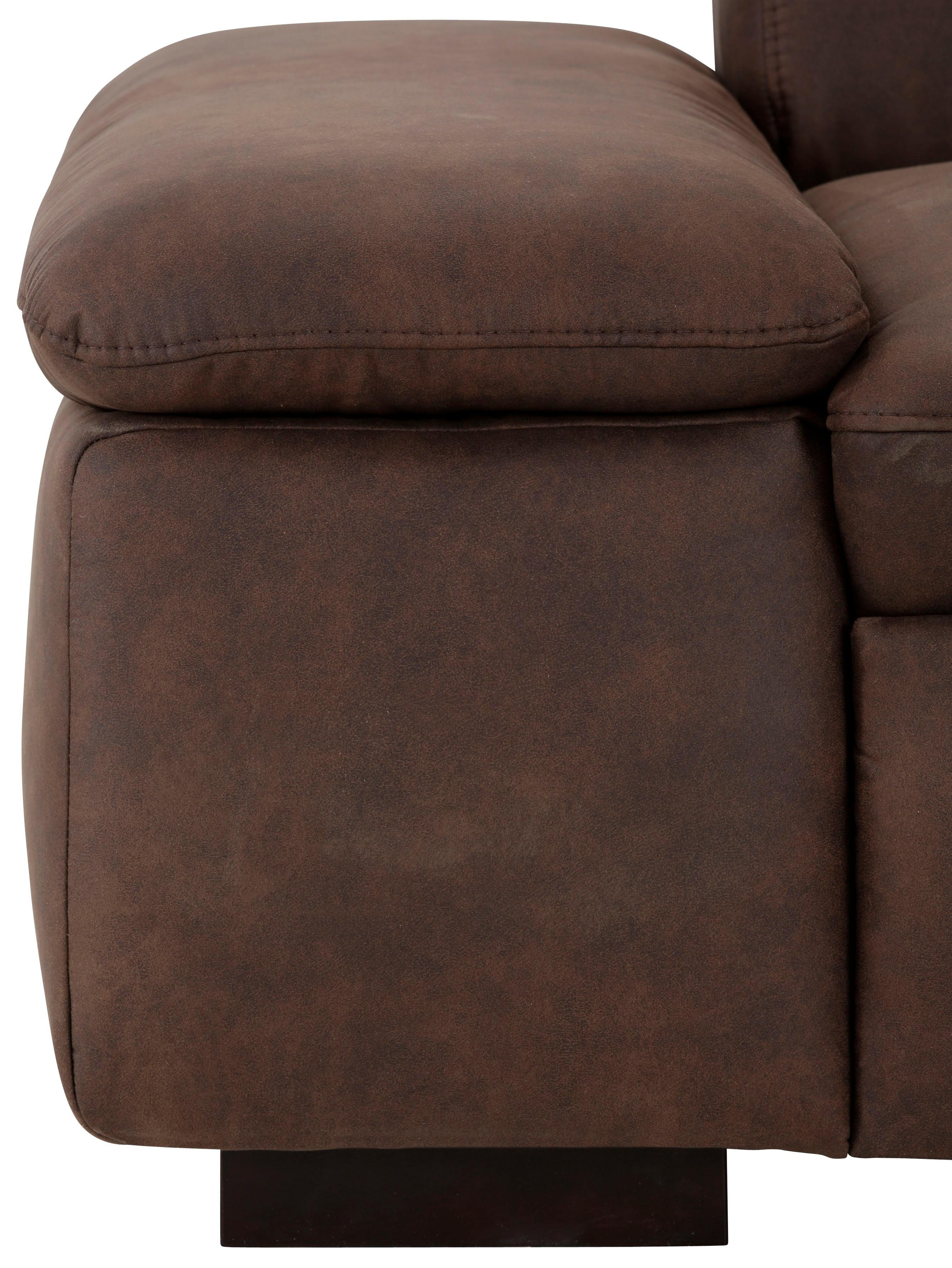 Home affaire Ecksofa »Alberto L-Form«, mit Kopfteilverstellung, wahlweise mit Bettfunktion