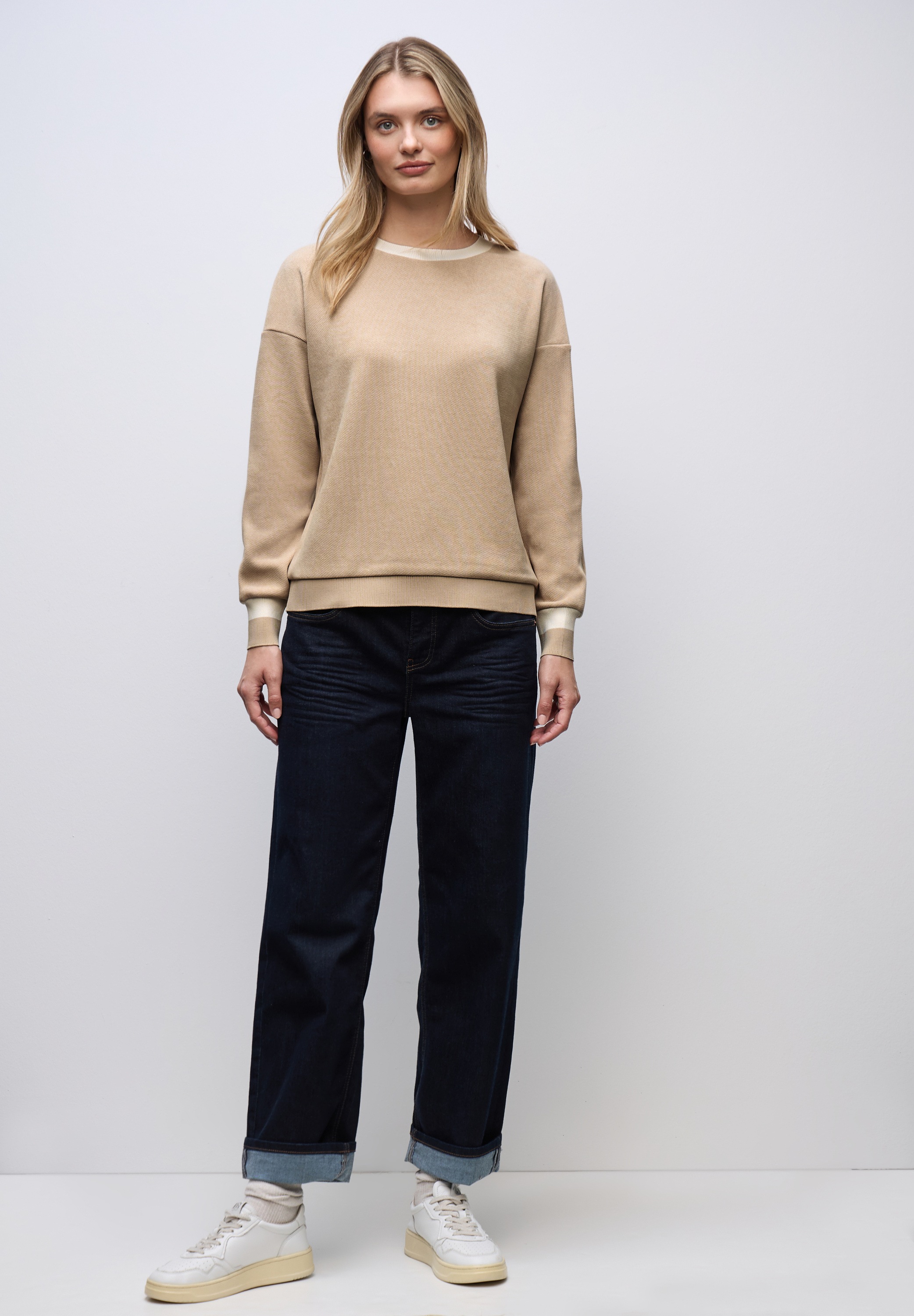 STREET ONE Langarmshirt mit U-Boot-Ausschnitt