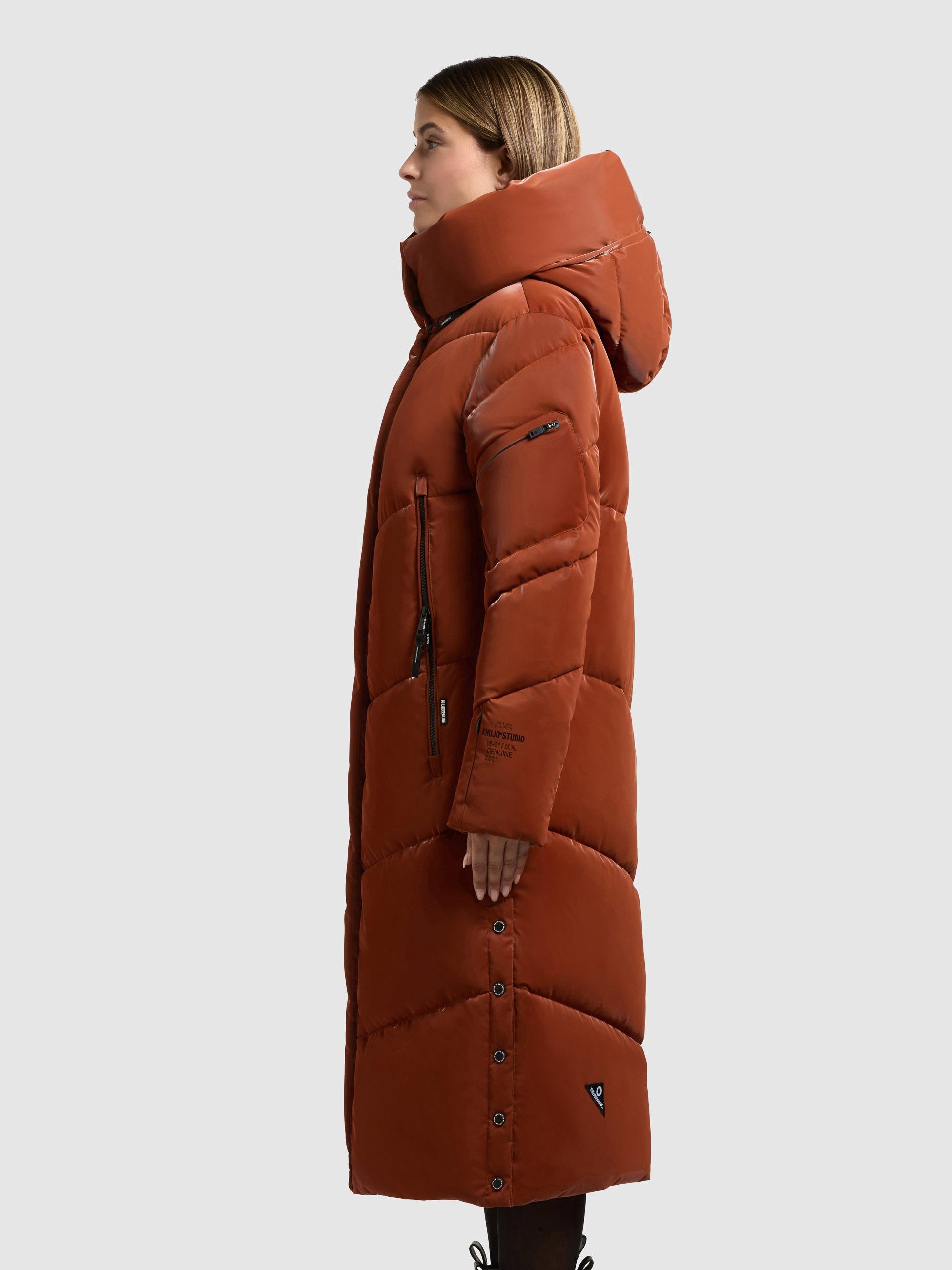 khujo Wintermantel »Pulset Shiny« Winter Steppmantel aus einem auffällig glänzendem Material