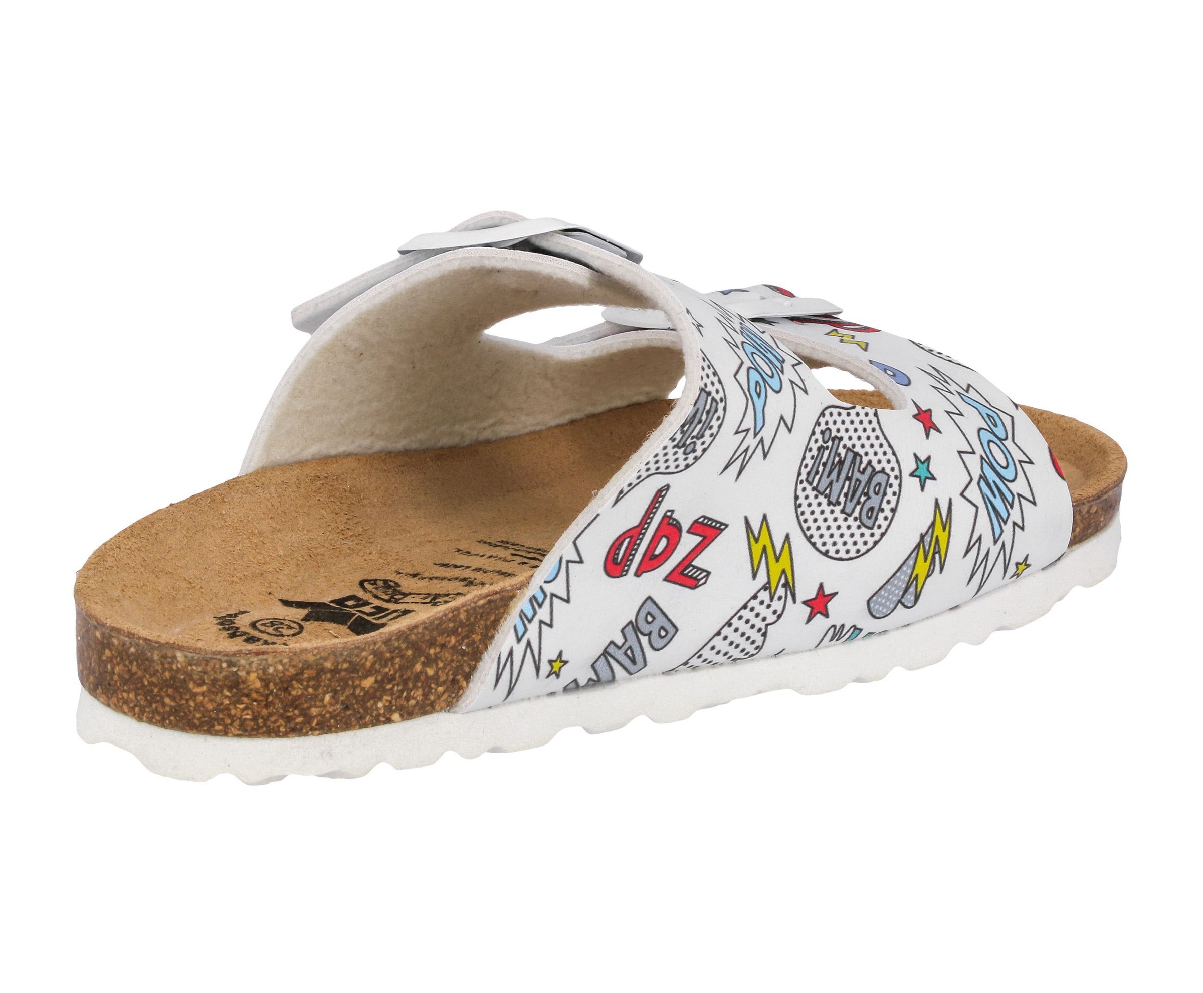 Pantolette LICO "Pantolette Bioline Zippy", Mädchen, Gr. 31, weiß, Synthetik, Schuhe Pantolette 3