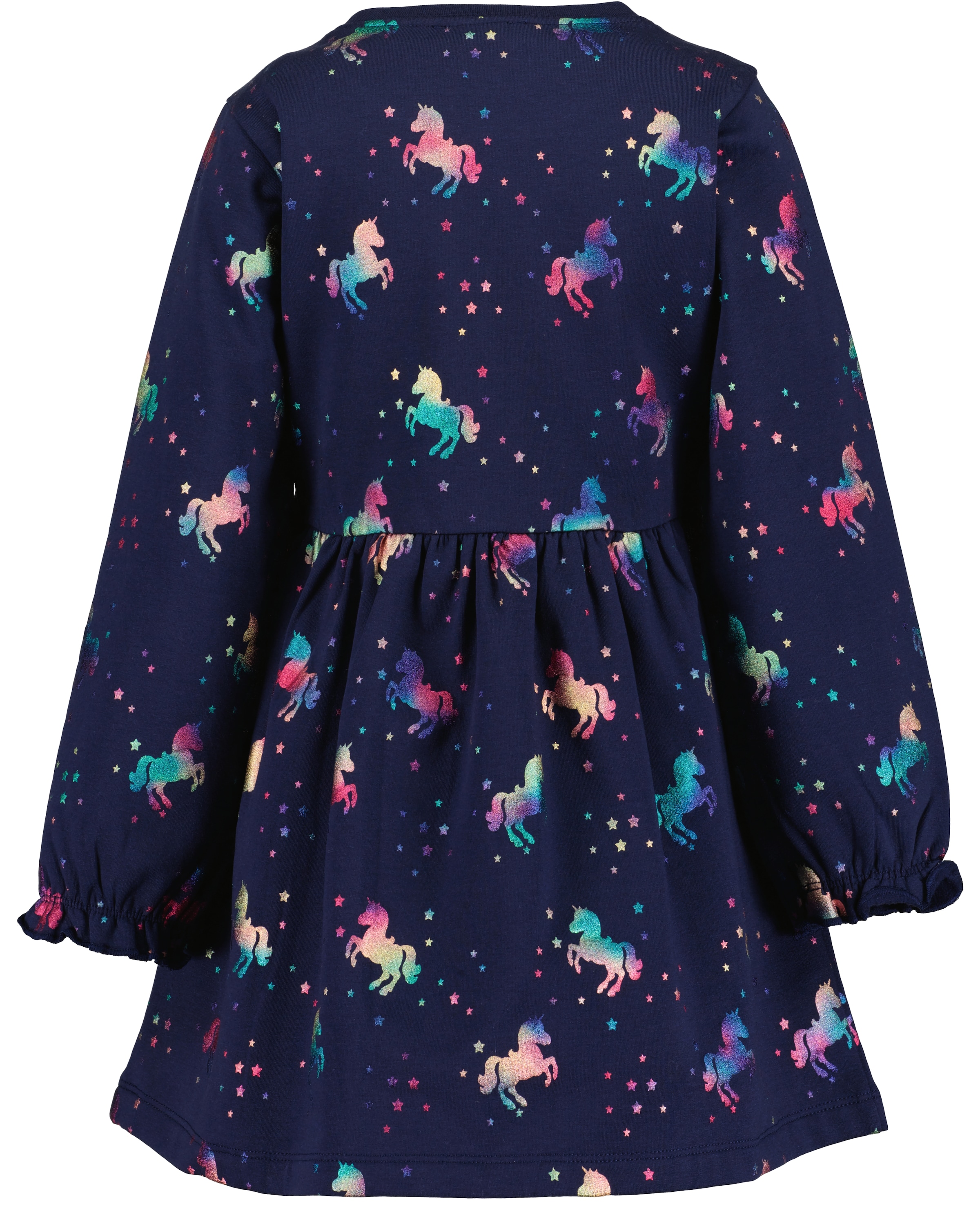 Blue Seven Sweatkleid Baumwollmischung mit tollem Folien-Alloverdruck