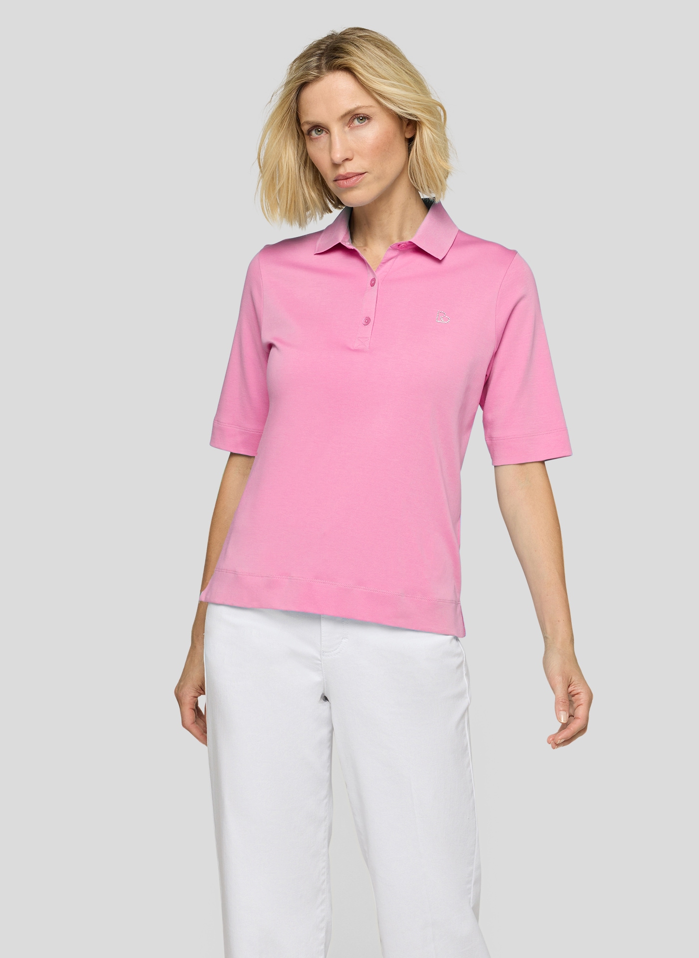 Print-Shirt RABE "T-Shirt", Damen, Gr. 42, rosa, 100%Baumwolle, tailliert, Shirts