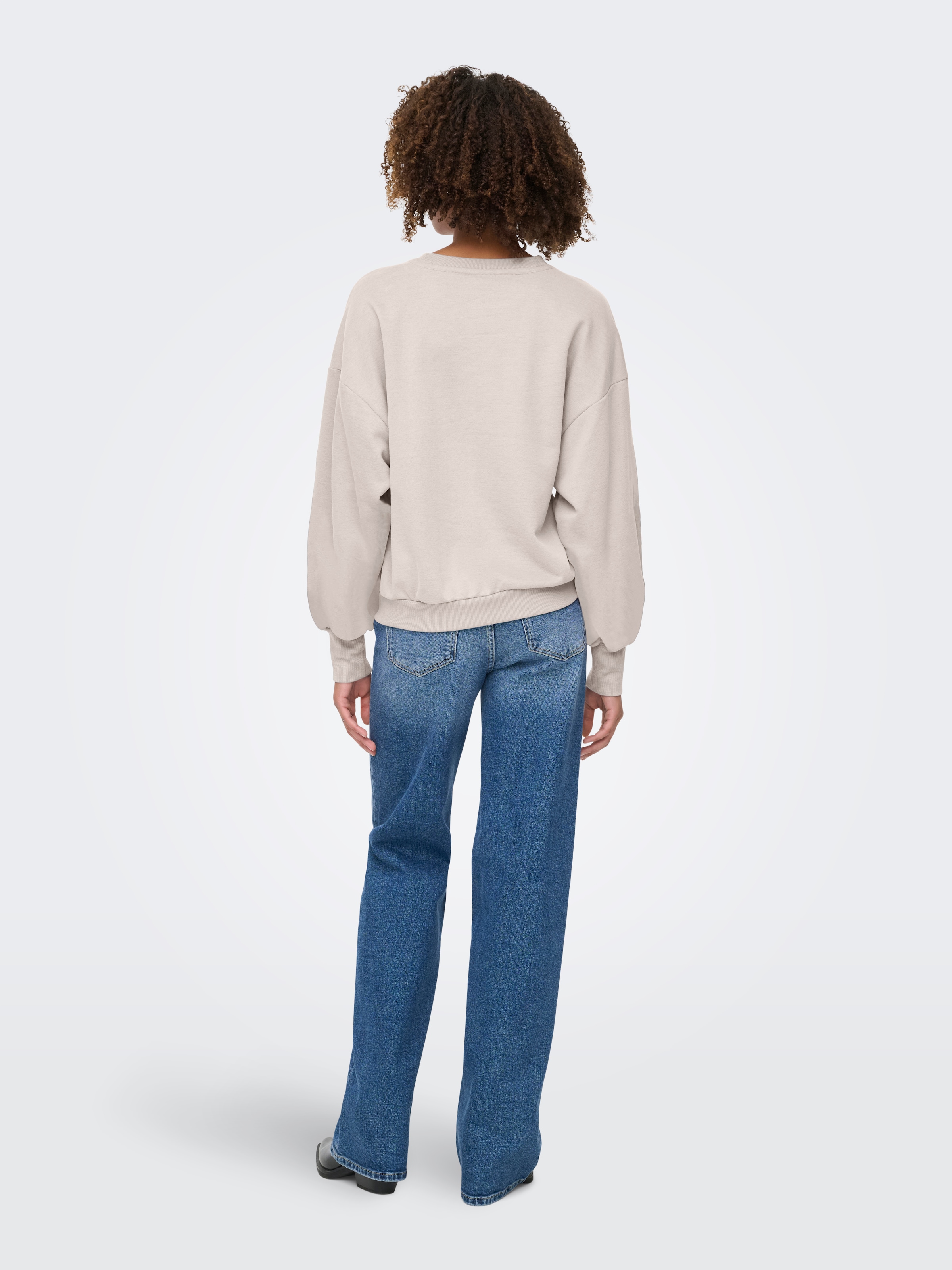 ONLY »ONLBROOKE L/S O-NECK FLOWER SWT«, Baumwollmischung, regular fit
