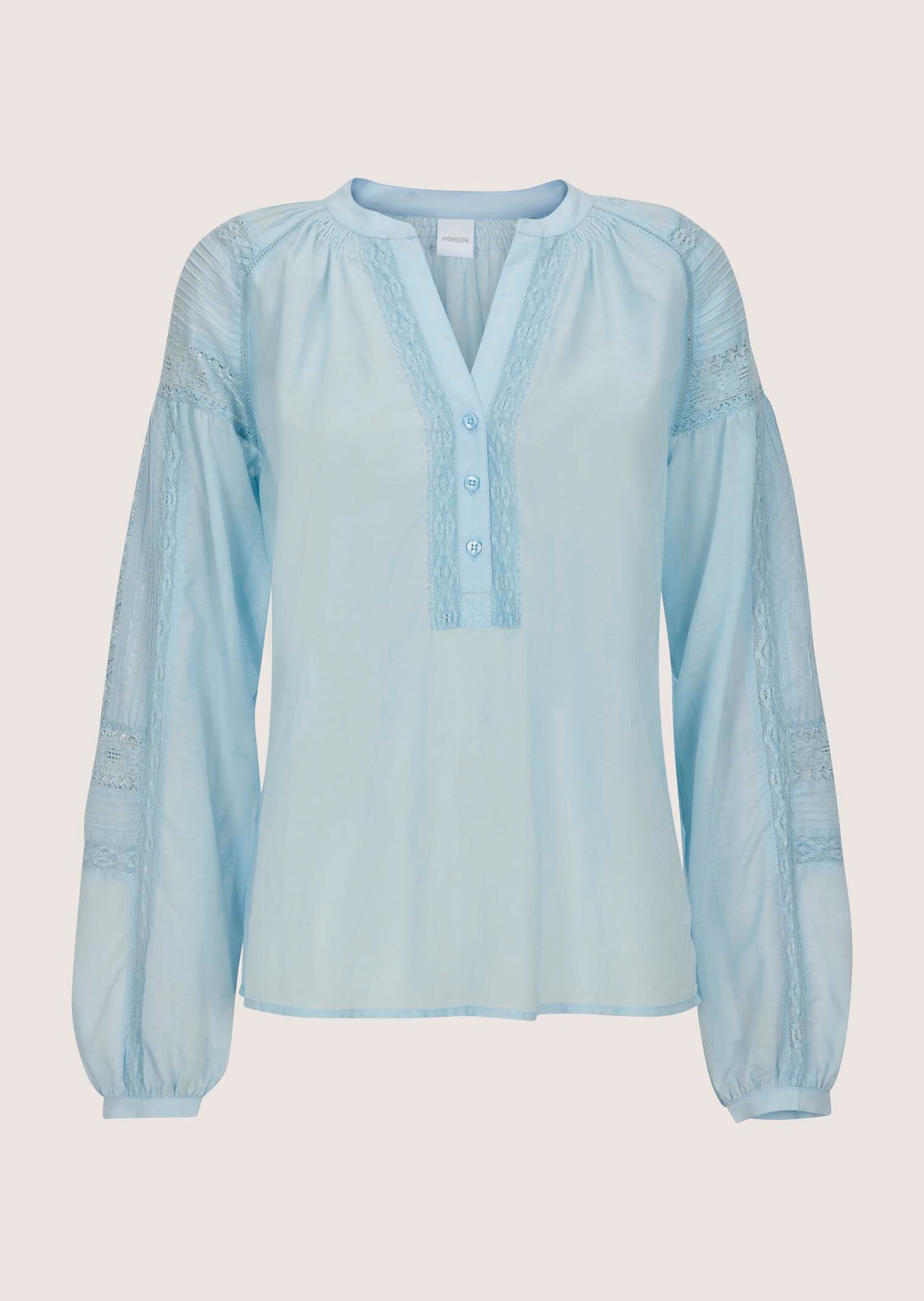 MADELEINE Langarmbluse "Blusenshirt Sommertunika mit Spitzendetails" Feine günstig online kaufen