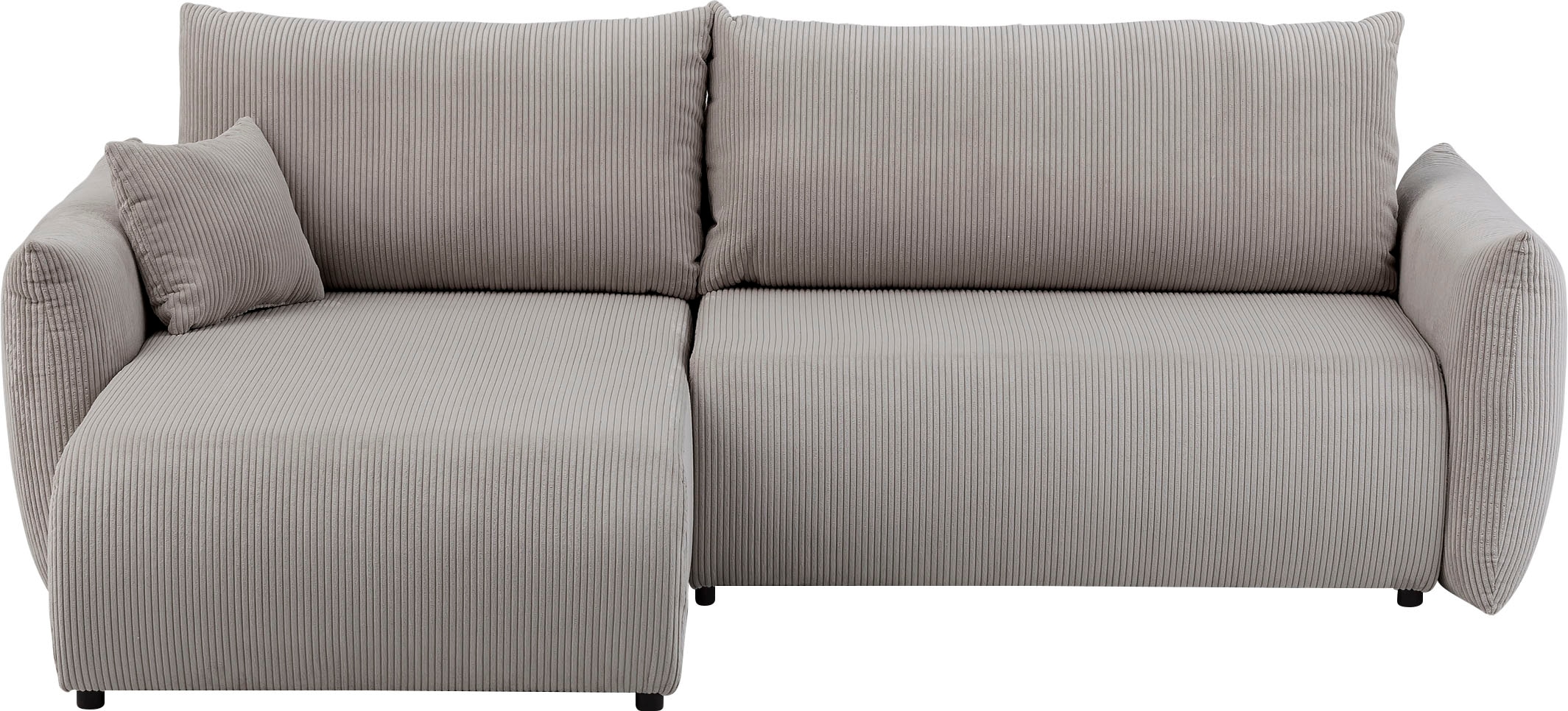 INOSIGN Ecksofa »MAVAS Schlafsofa mit Bettkasten, L-Form,«, ca.257/127cm (Liegefläche 212/145 cm), Cord, Chenille, Struktur