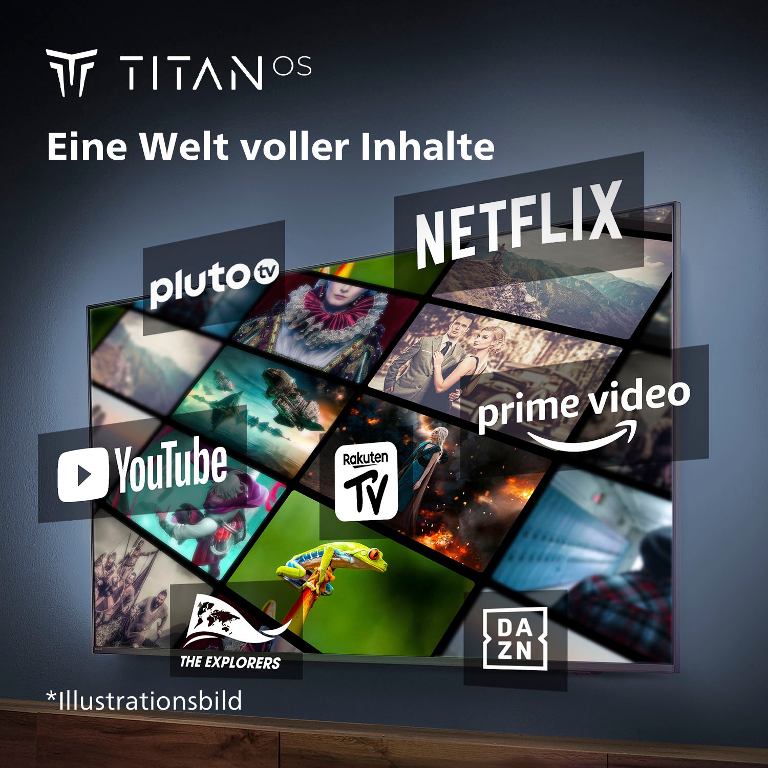 Philips LED-Fernseher »55PUS7609/12«, 4K Ultra HD, Smart-TV