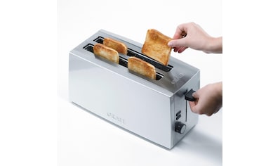 Graef Toaster »TO 100, silber«, 2 lange Schlitze, für 4 Scheiben, 1380 W kaufen