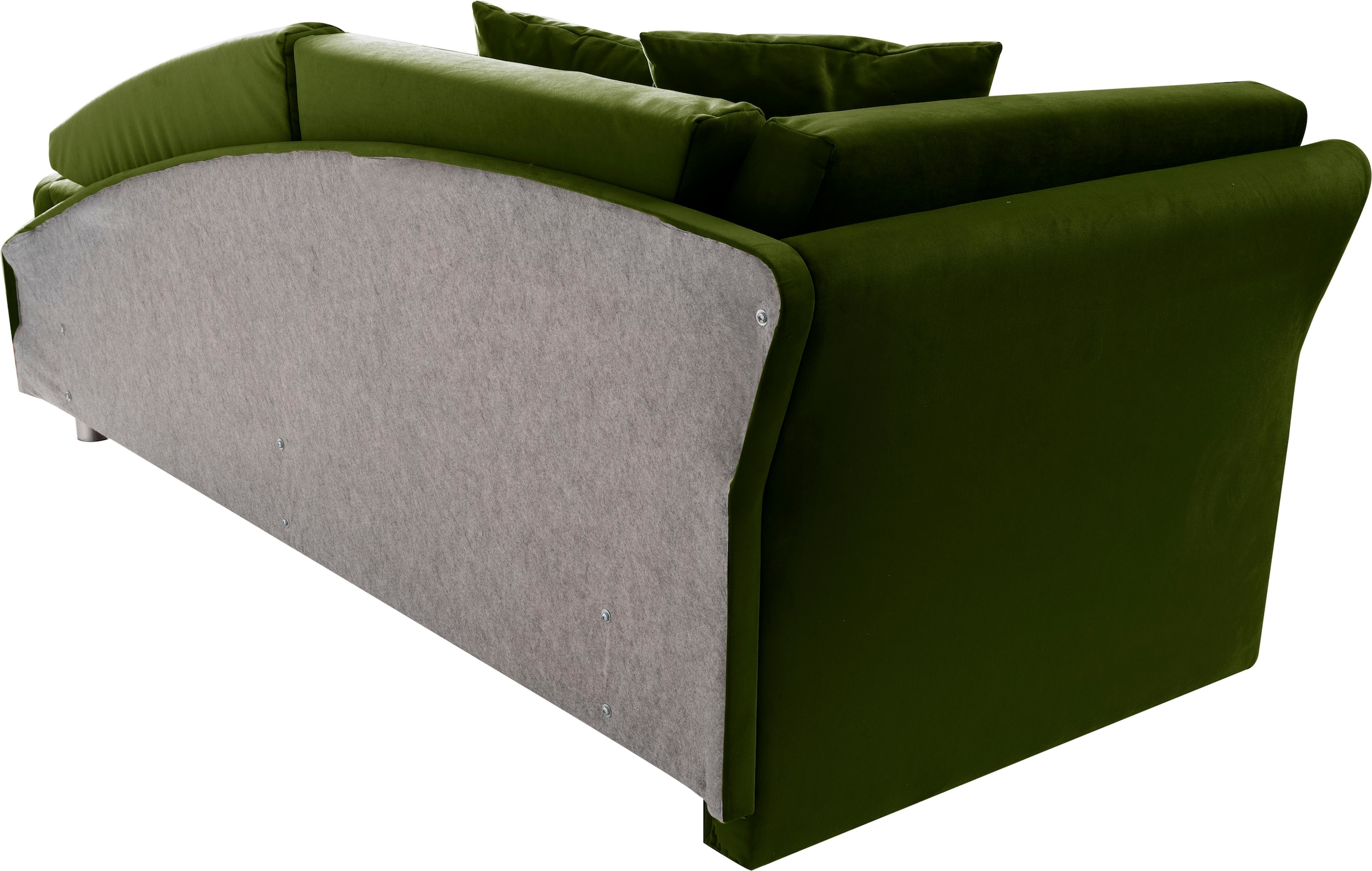 alina Schlafsofa, Bettkasten, Zierkissen-Set aus: 2 Stk. 40x40cm, 1 Stk. 30x30cm