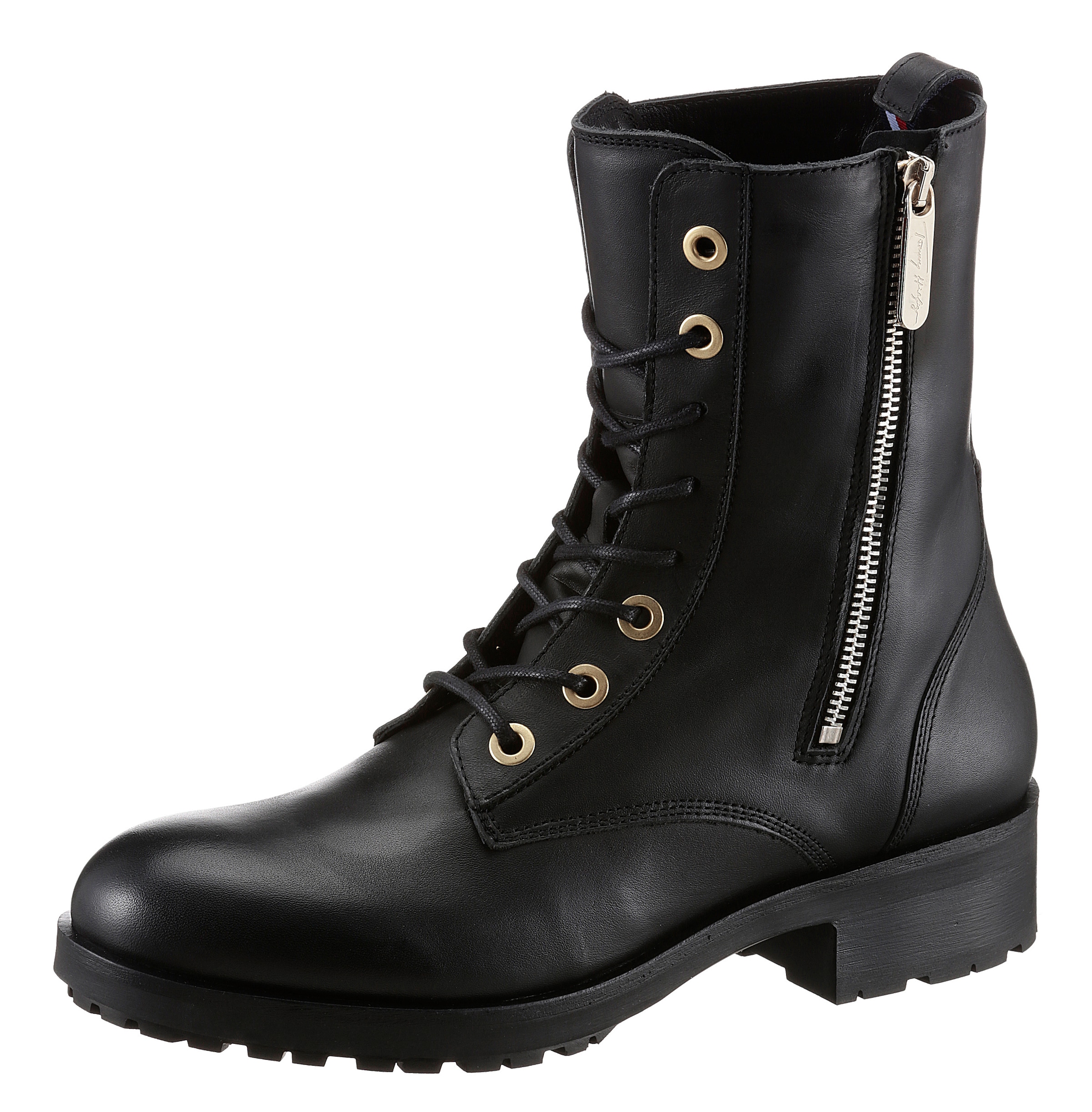 Tommy Hilfiger Bikerboots »TH ESSENTIALS BIKER BOOT«, mit praktischem Außenreißverschluss