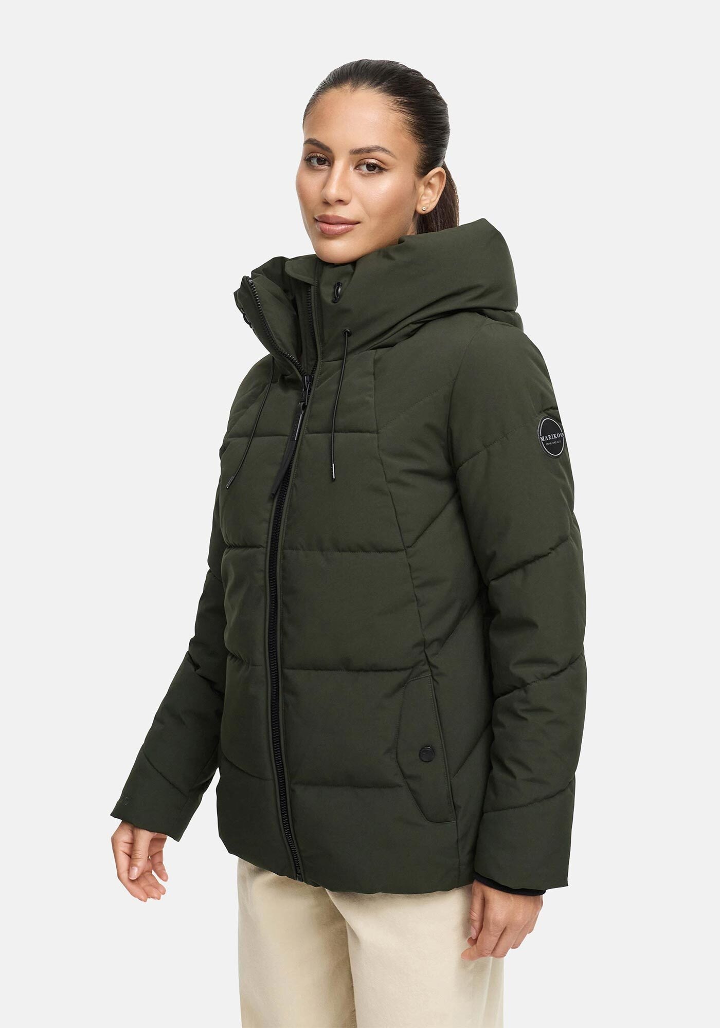 Marikoo Winterjacke »Kuscheltatze«, mit extra hohem Kragen