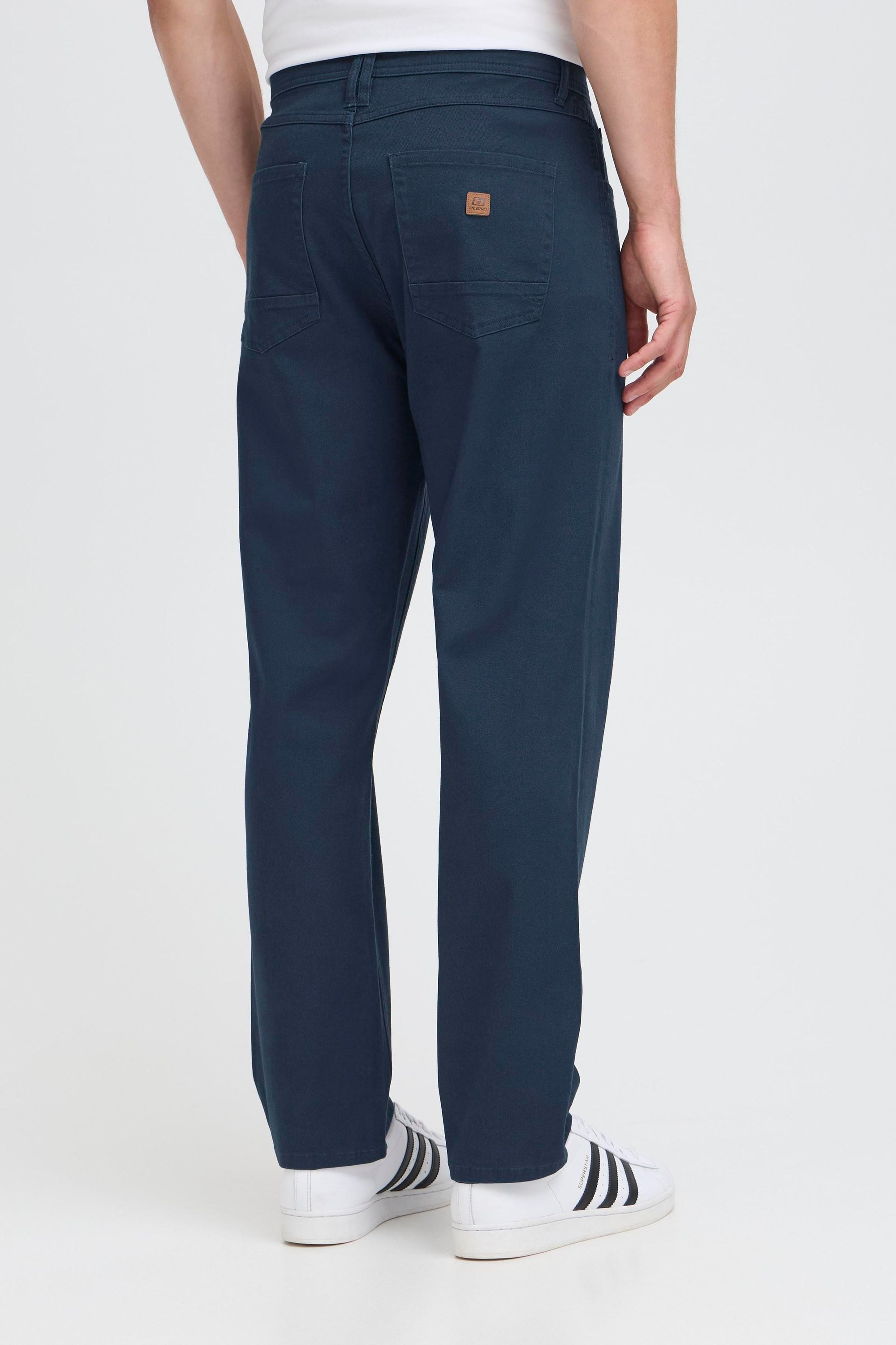 Chinohose BLEND "Chinohose BHTiram", Herren, Gr. 30, Länge 32, blau (marineblaus), Obermaterial: 98% Baumwolle CO. 2% Elasthan EL., Hosen Chinohose 6