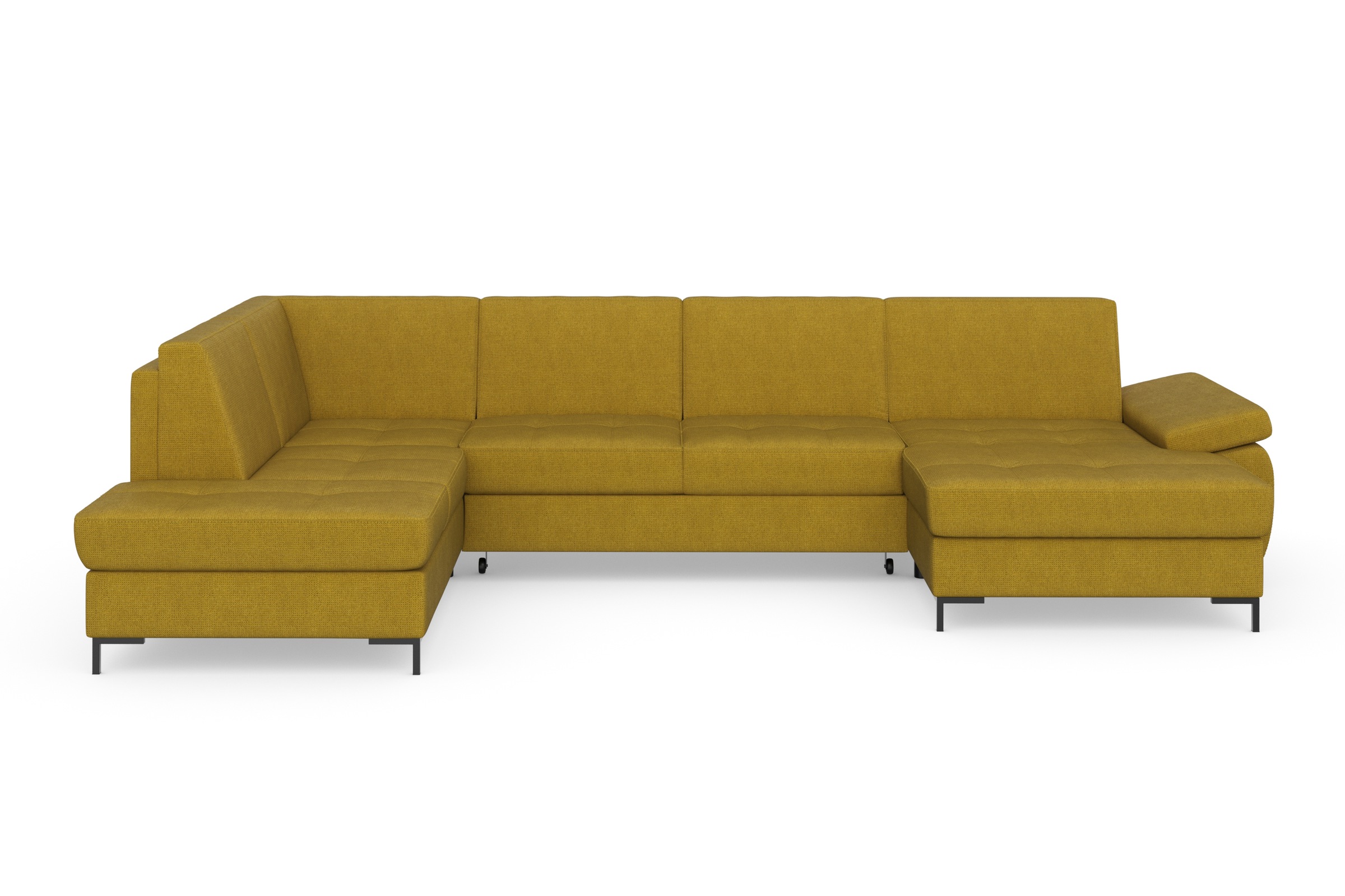 DOMO collection Wohnlandschaft »Capelo U-Form«, mit Armteilverstellung, wahlweise mit Bettfunktion, Federkern