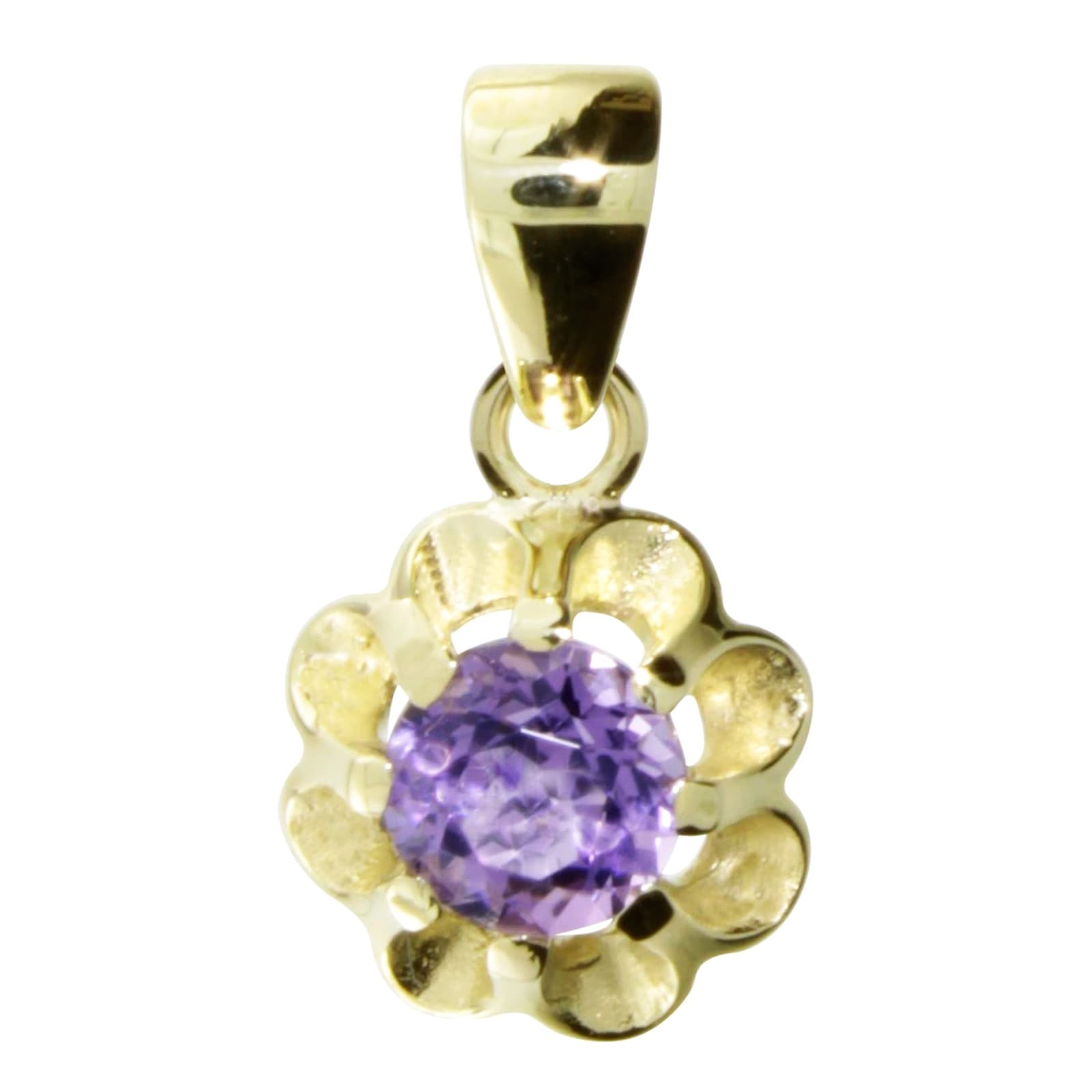 Kettenanhänger OSTSEE-SCHMUCK "Ostsee-Schmuck Anhänger Pia 6 mm Anhänger Pia 6 mm", gelb, Schmuckanhänger, Damen, 19 x 10mm, Gelbgold 333, 0,9 g, Kettenanhänger