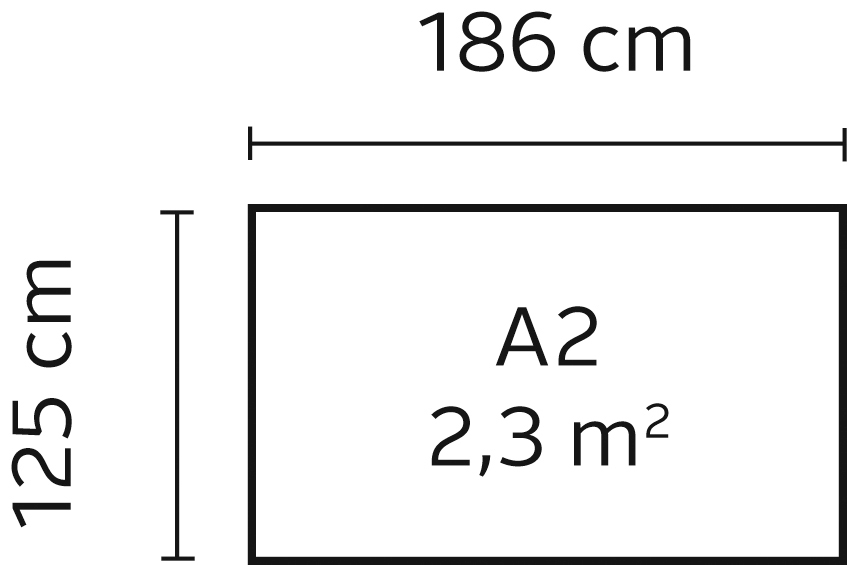 YARDMASTER Gerätehaus »Bayern 65«, Metall, mit Bodenrahmen