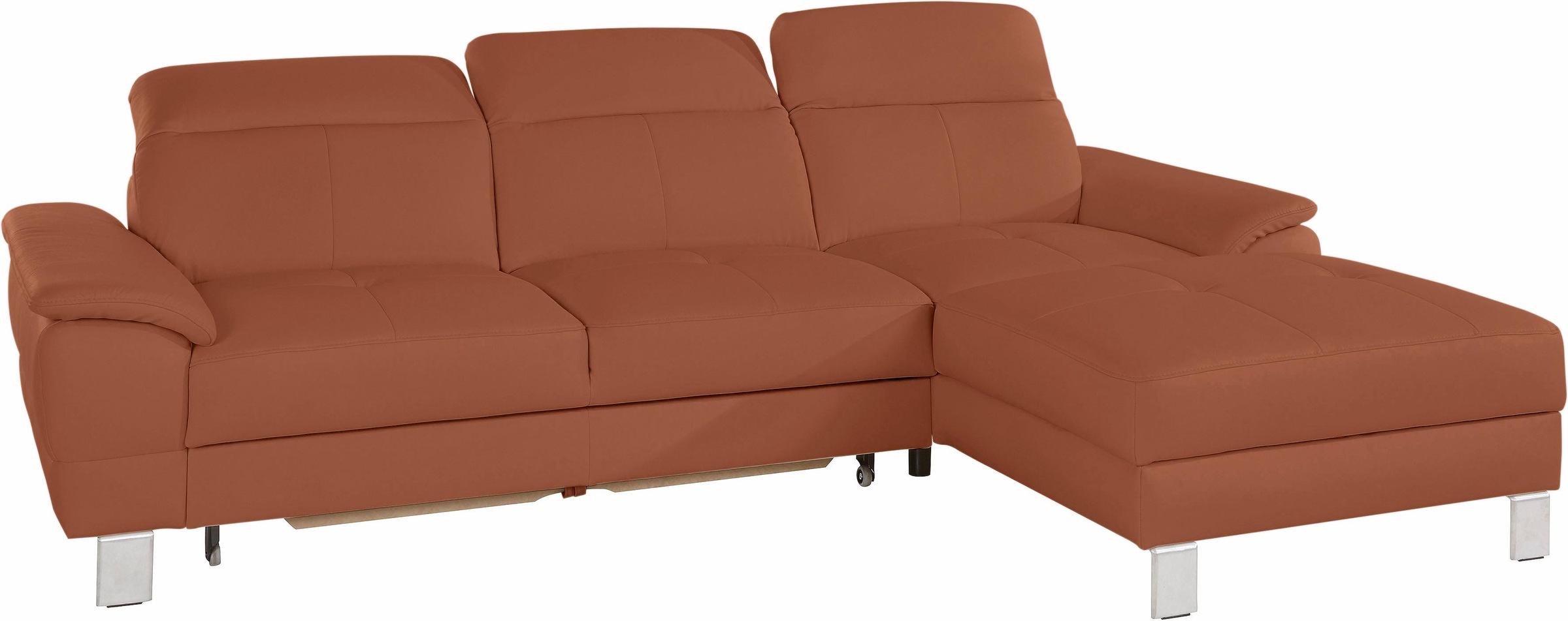 exxpo - sofa fashion Ecksofa »Mantua 2, inkl. Kopf- bzw. Rückenverstellung, bequem, L-Form«, wahlweise mit Bettfunktion und Bettkasten, tolle Verarbeitungsdetails