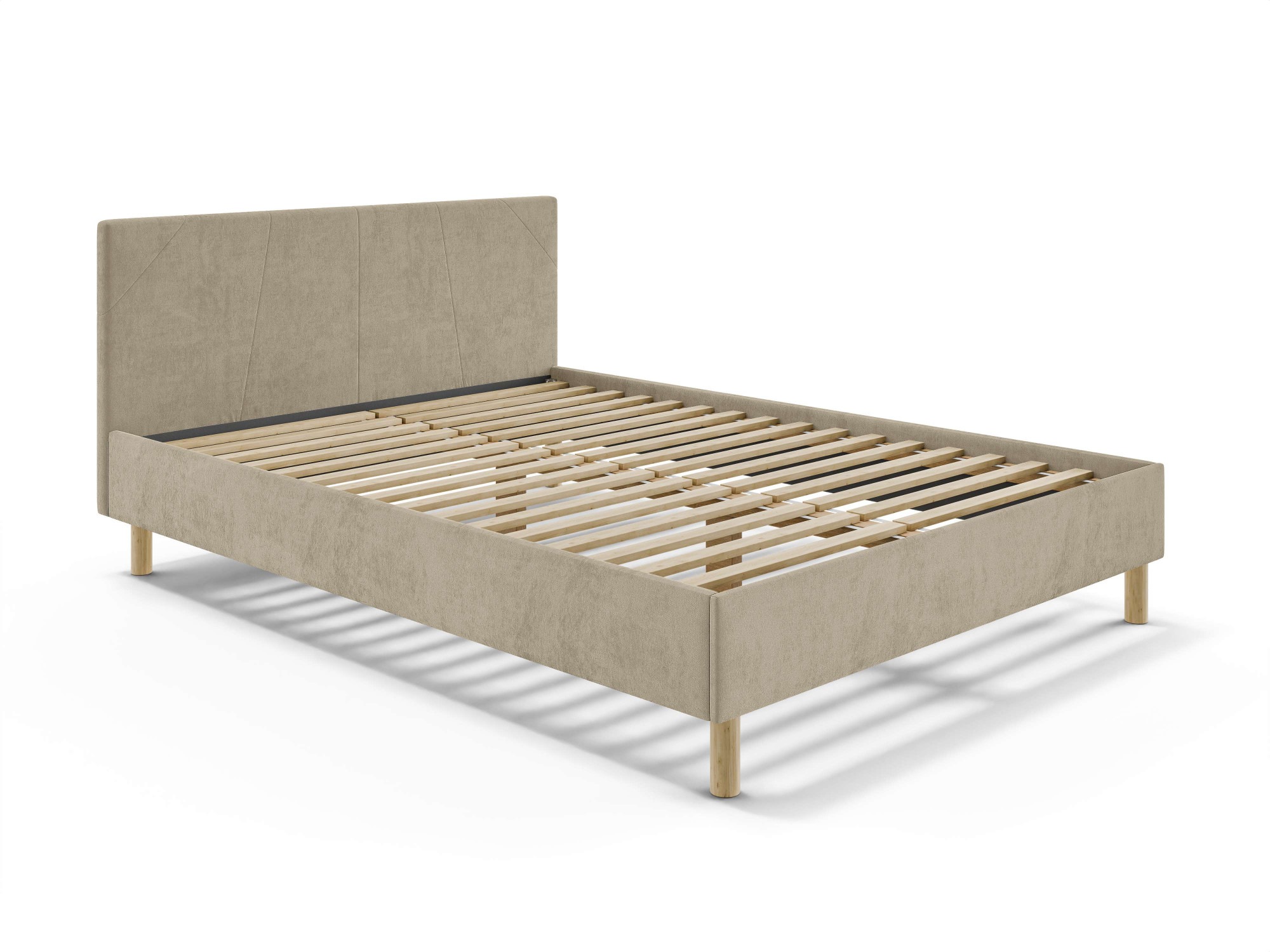 andas Polsterbett "Albybyn, Bettgestell mit Kopfteil und Lattenrost, in 2 B günstig online kaufen