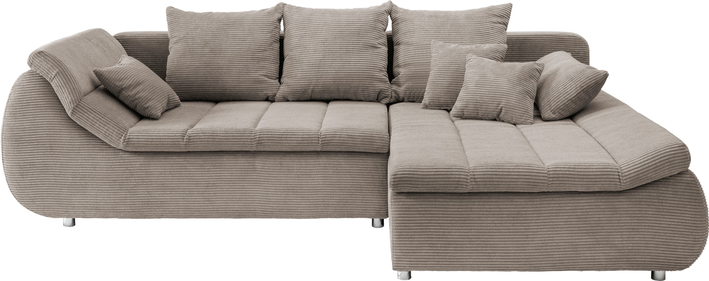 INOSIGN Ecksofa "Imola elegant und bequem, aktuelle Steppung im Sitz, L-For günstig online kaufen