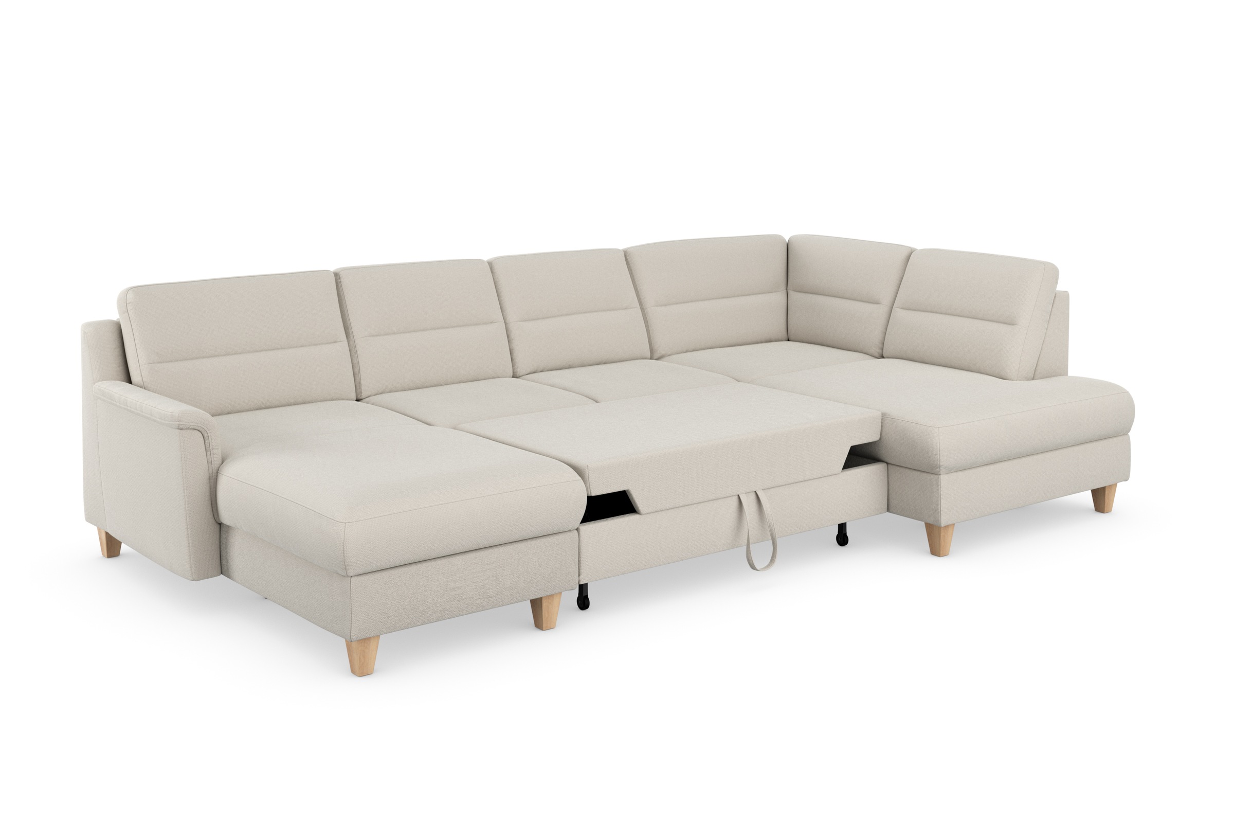 sit&more Wohnlandschaft »Farö U-Form«, inklusive Federkern, wahlweise mit Bettfunktion und Bettkasten