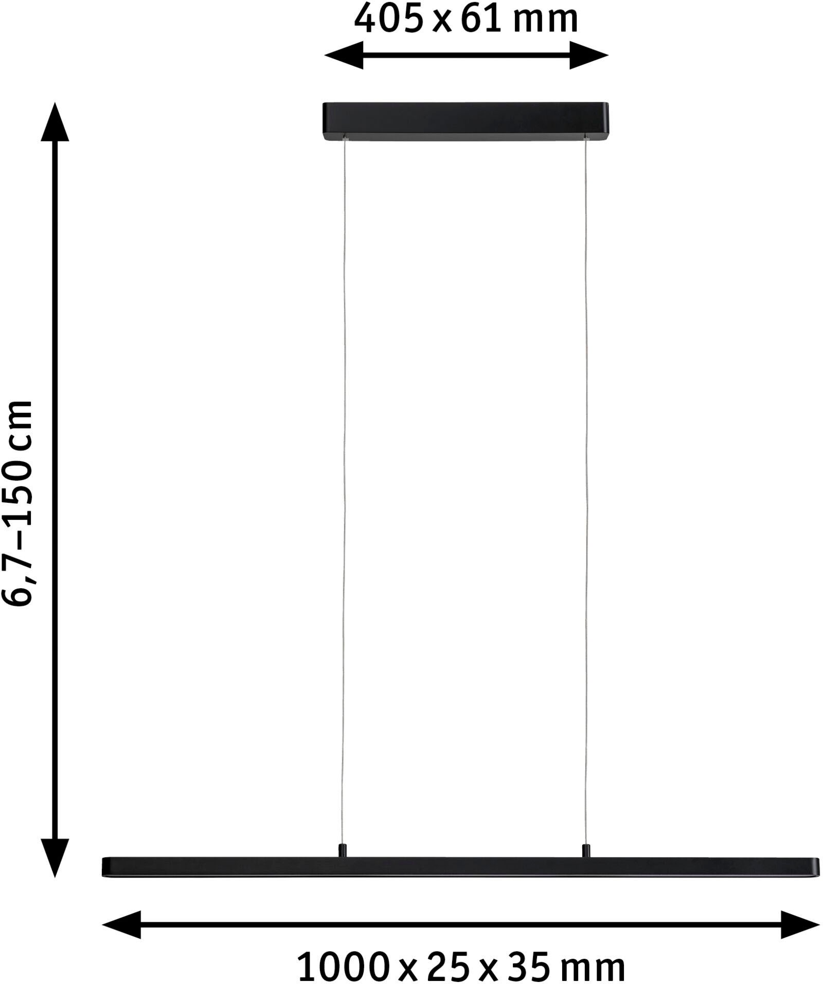 Pendelleuchte BAUR flammig-flammig | LED Paulmann 1 »Lento«,