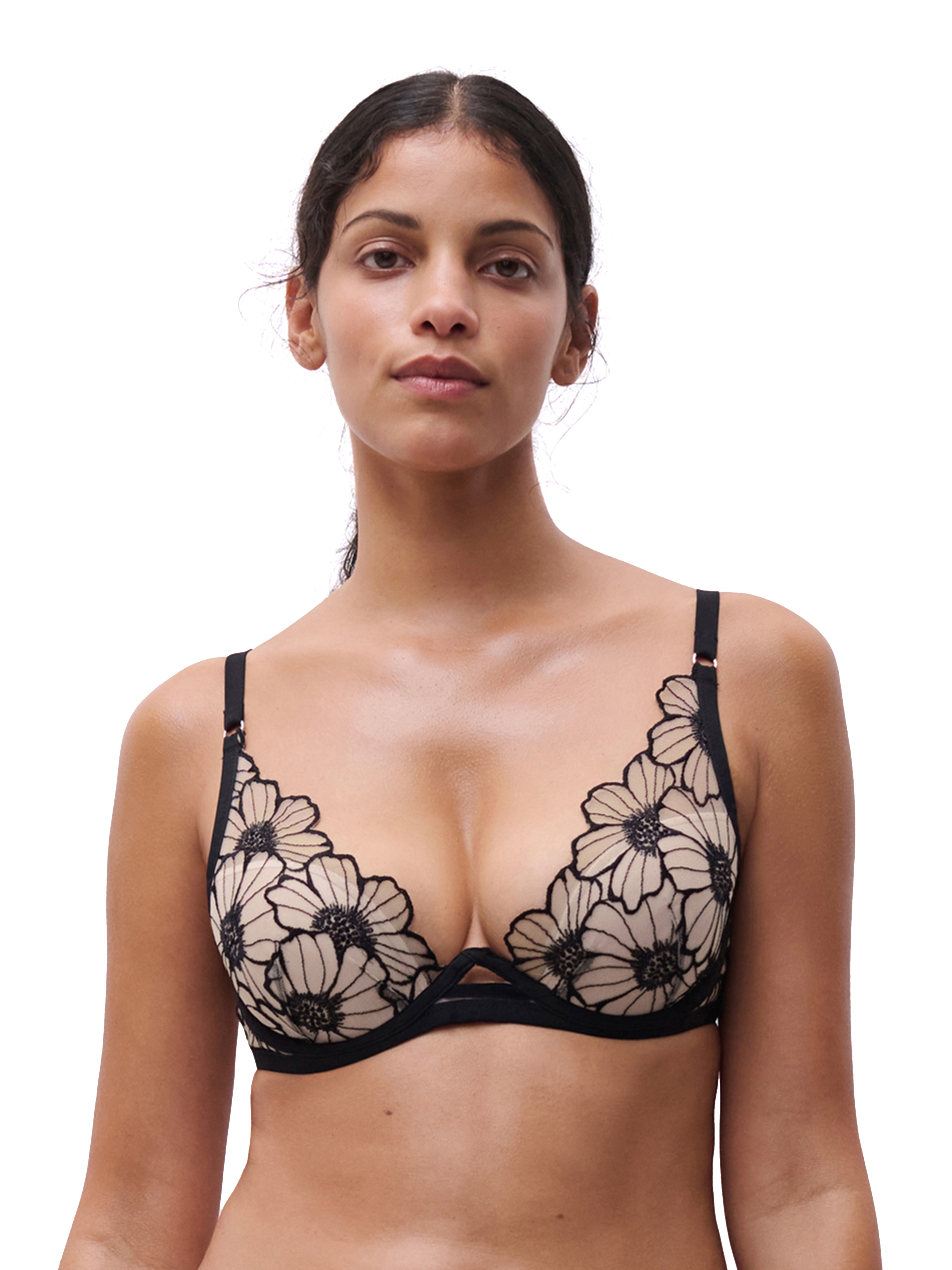 Chantelle "LUSH" Stickerei, Elastischer Tüll