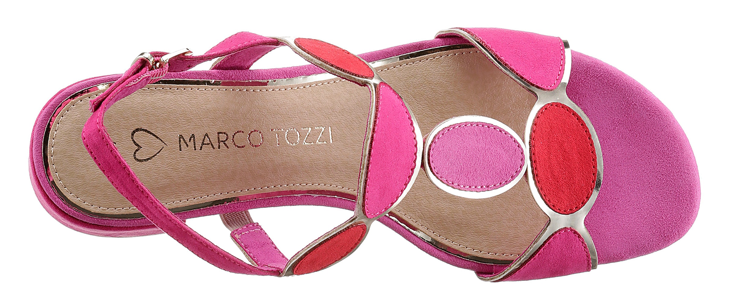 MARCO TOZZI Sandalette, Sommerschuh, Sandale, Blockabsatz, mit verstellbarer Schnalle