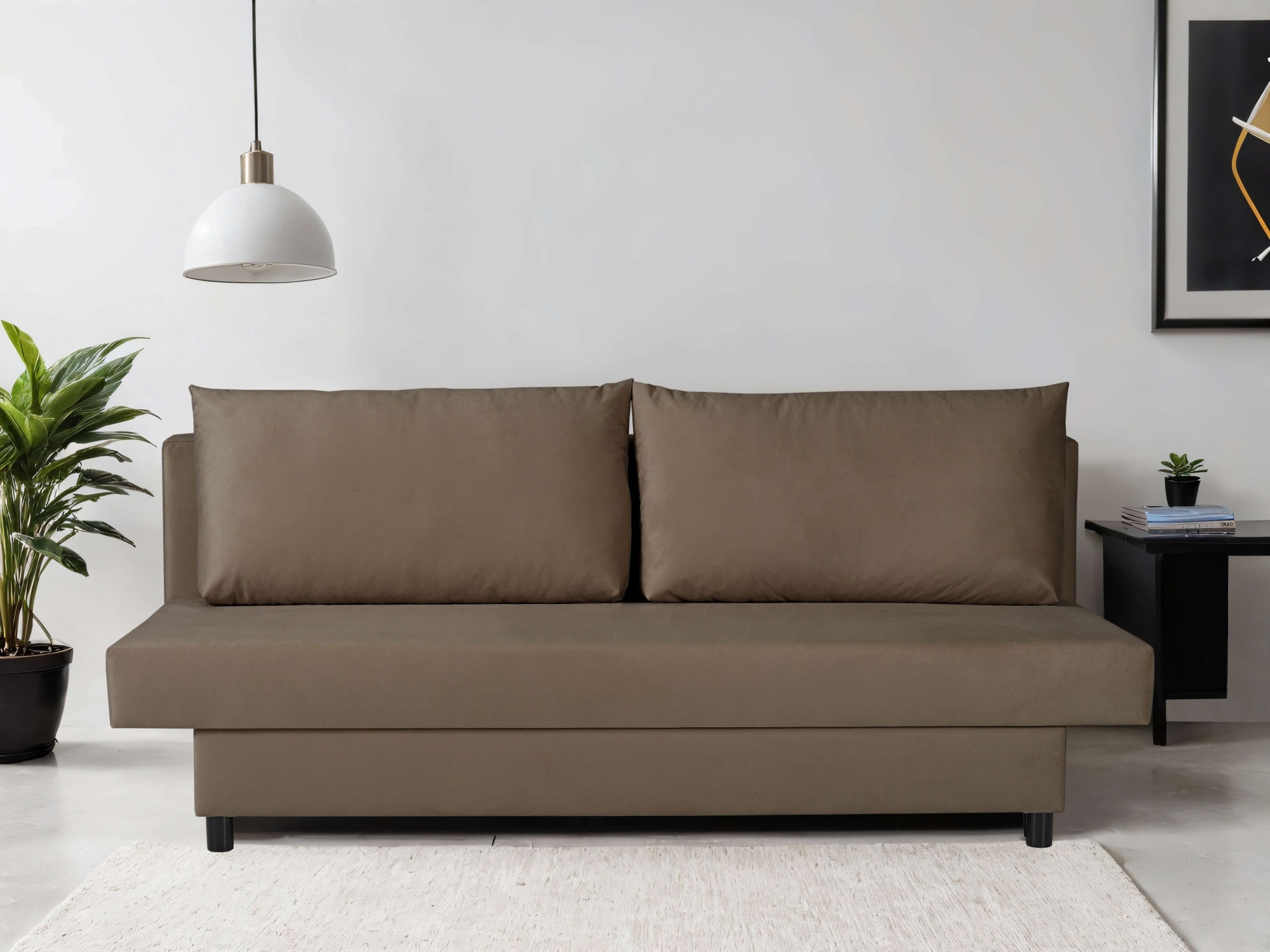 INOSIGN 3-Sitzer »SAWYER Schlafsofa mit Bettkasten und Wellenunterfederung«, pflegeleichte Bezüge: Velvet & Struktur, B/T/H 193/86/83,5 cm