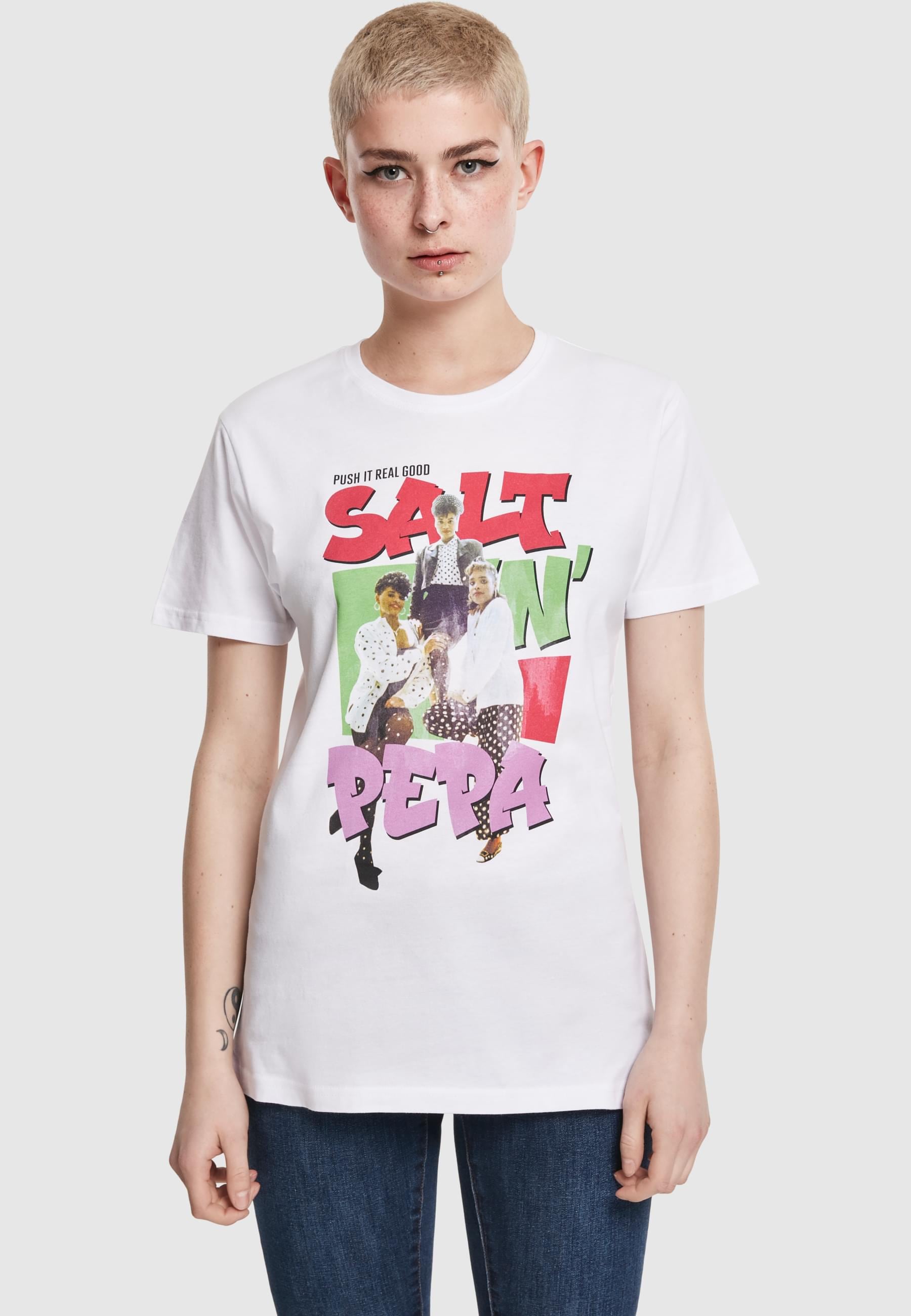 Merchcode Kurzarmshirt »Merchcode Ladies Salt N Pepa Tee«, (1 tlg.)