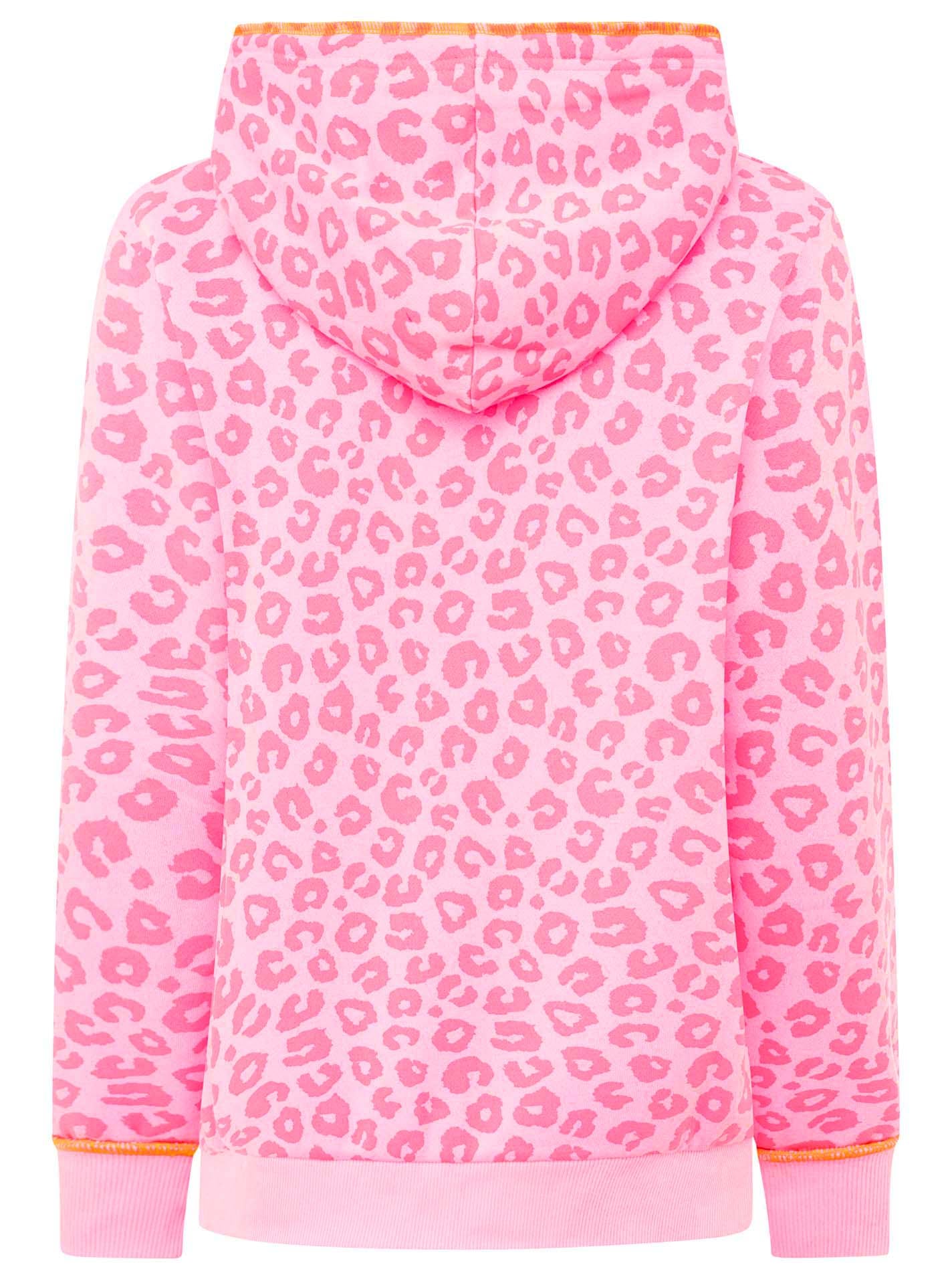 Zwillingsherz Kapuzensweatjacke »"Soft Leo"« Mini-Me, mit Leo Muster, Zipper und Kängurutaschen