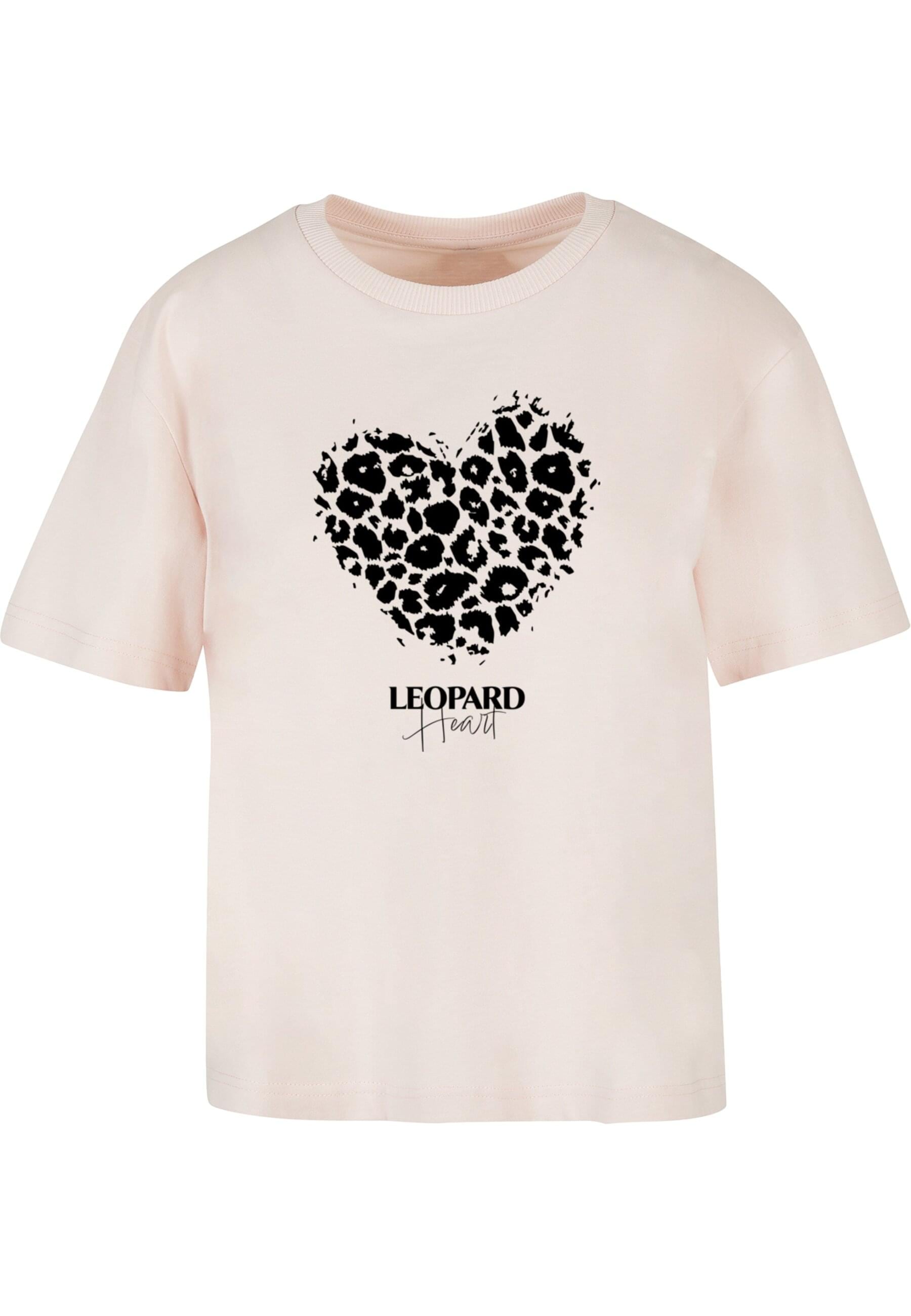 Merchcode T-Shirt "Merchcode Ladies Leopard Heart Everyday Tee", 1 Stk. günstig online kaufen