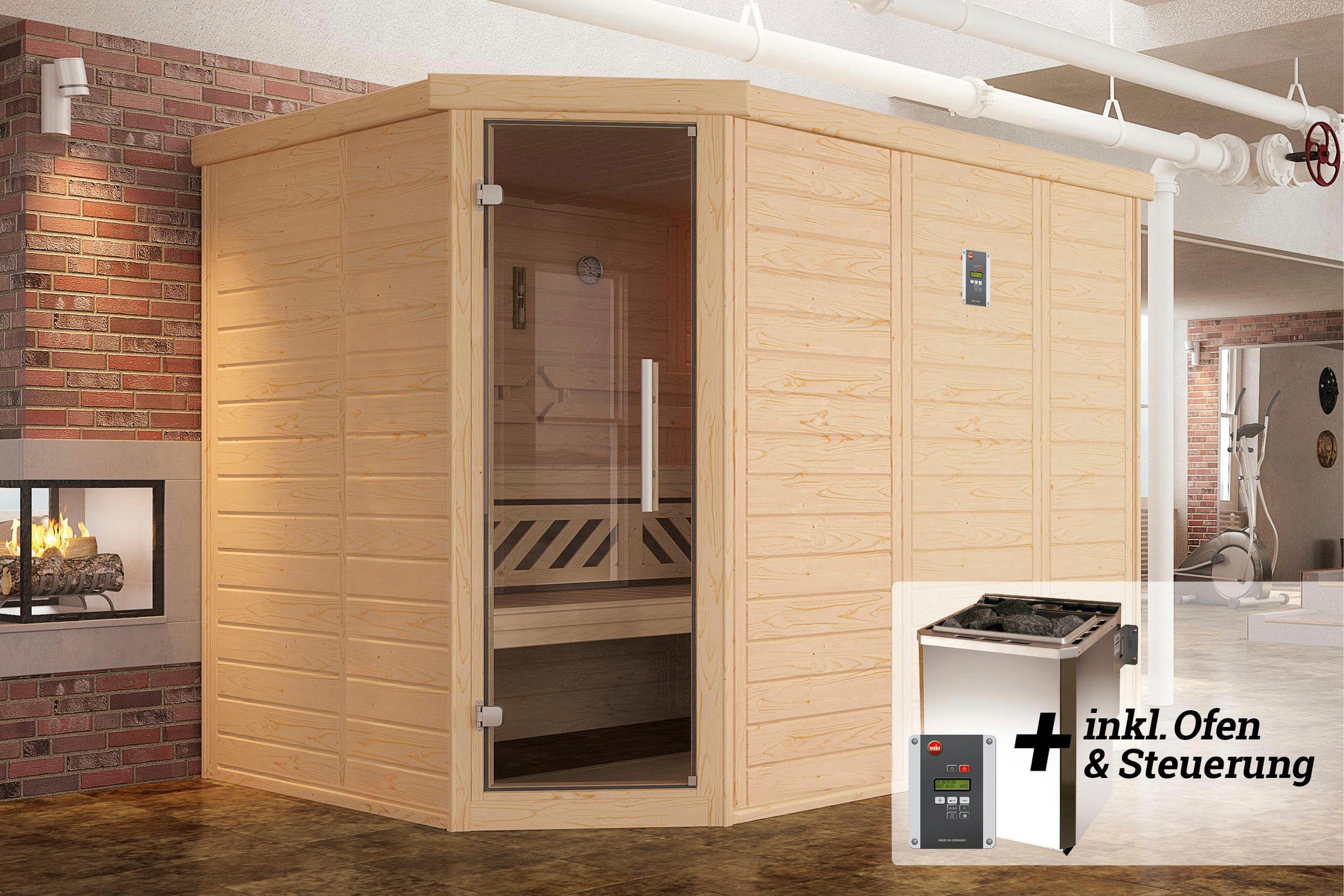 weka Sauna »Kemi«, 7,5 kW Bio-Ofen mit digitaler Steuerung