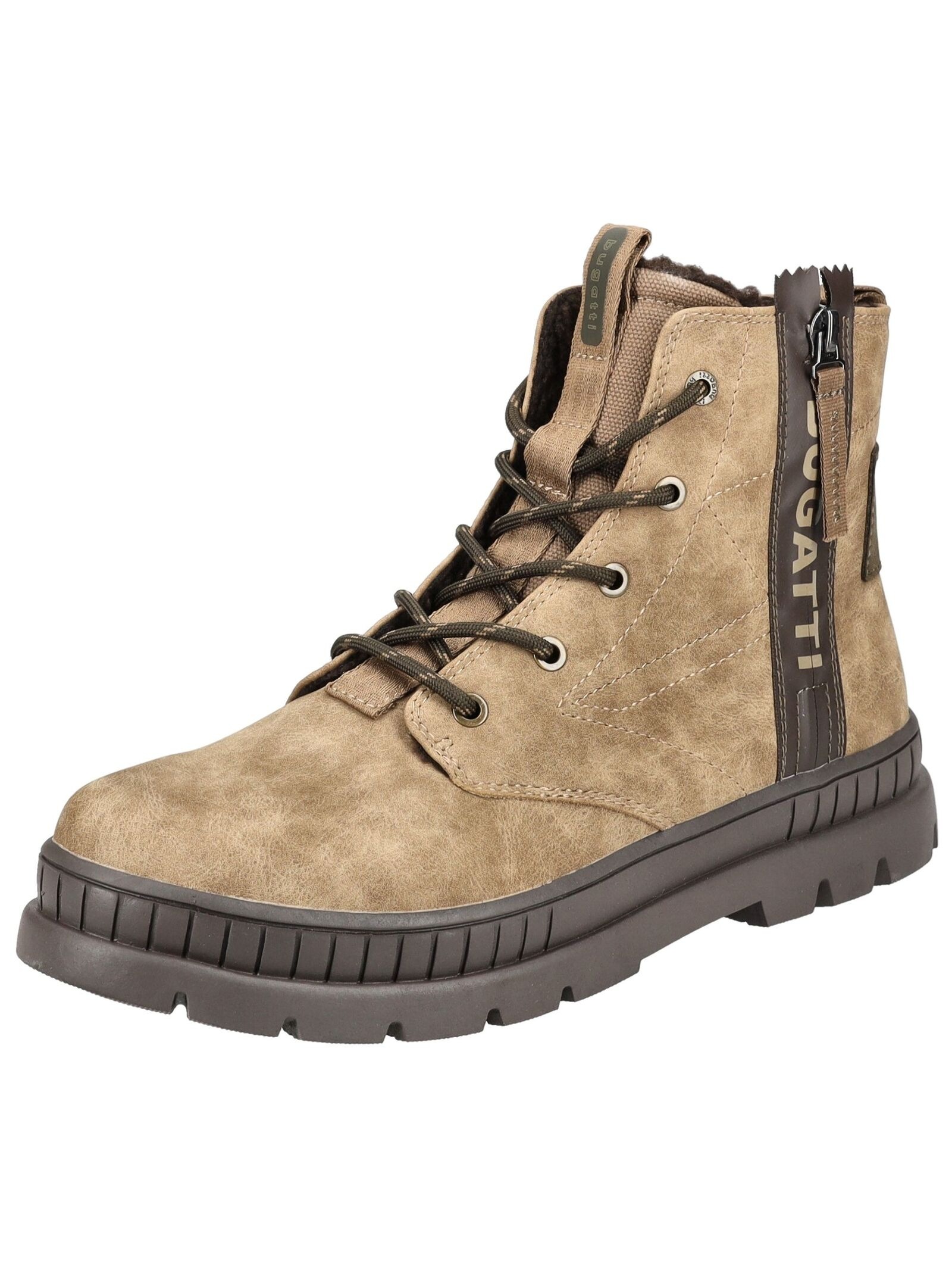 bugatti Schnürstiefelette "bugatti Stiefelette Lederimitat" günstig online kaufen