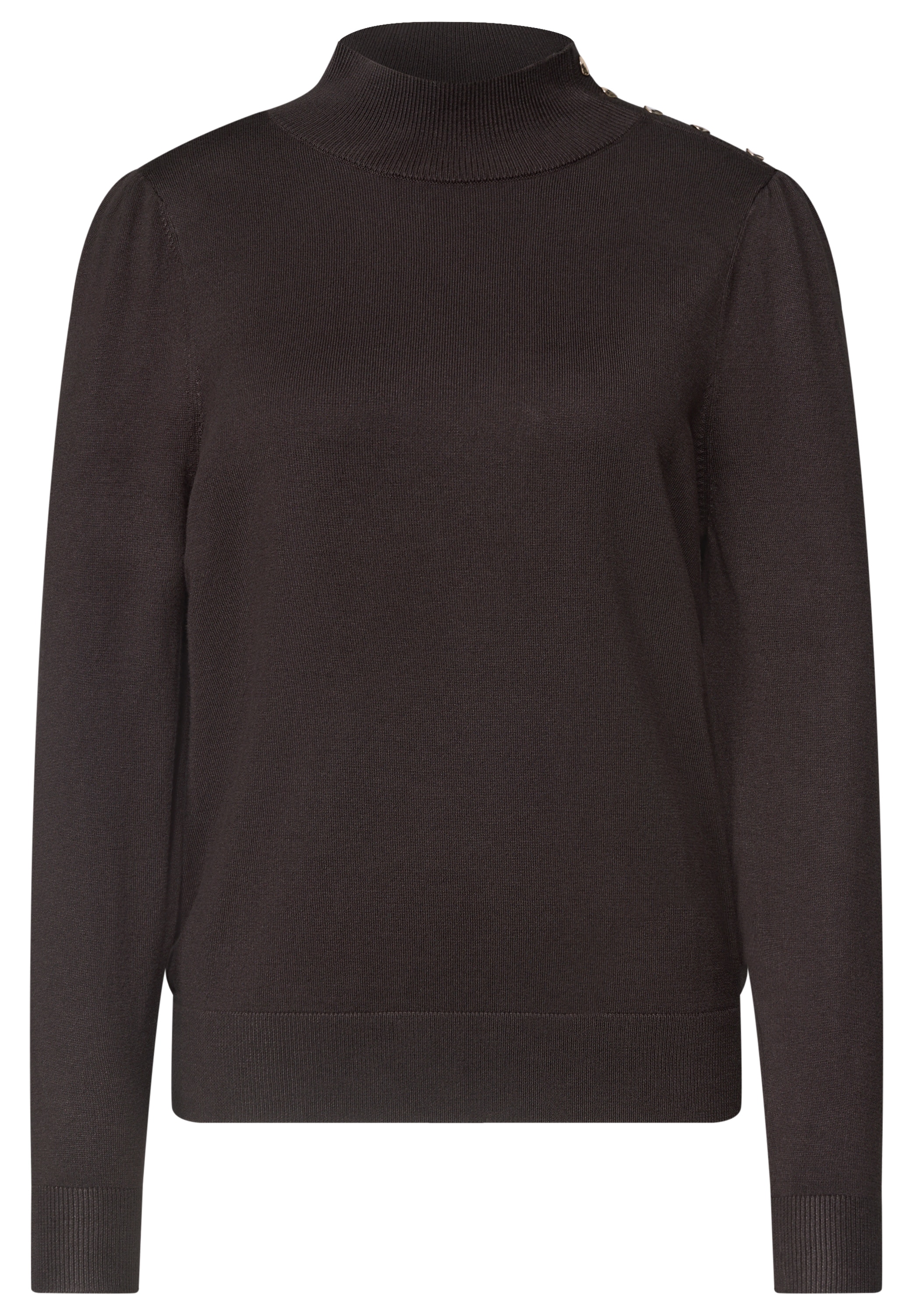 STREET ONE Stehkragenpullover aus softem Materialmix