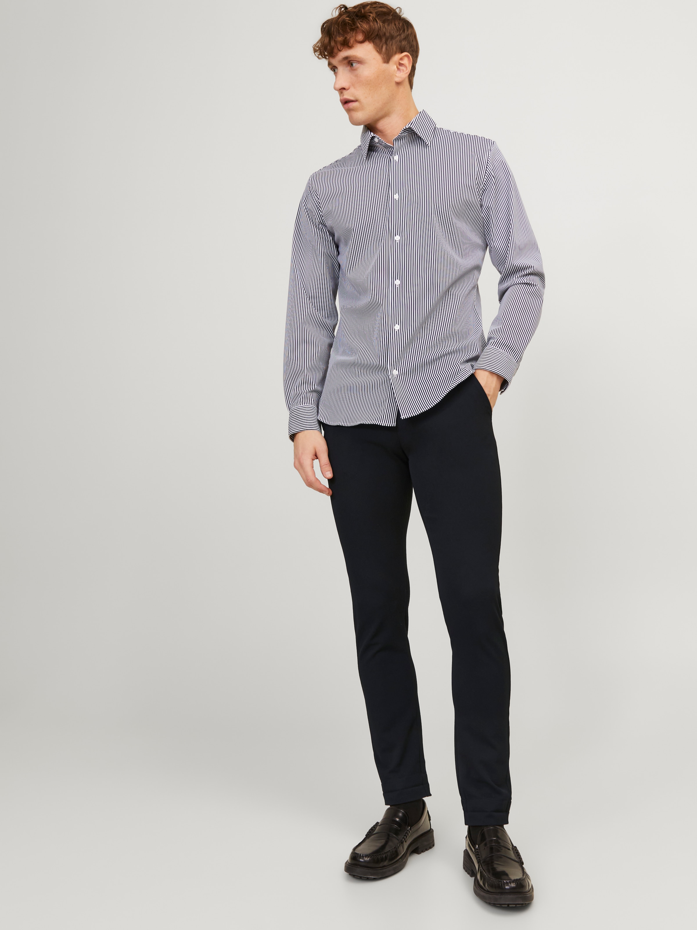Jack & Jones Chinos »JPSTMARCO – Chinos mit Stretch für optimale Passform, Slim Fit«  unifarben, modisch, slim fit, Web