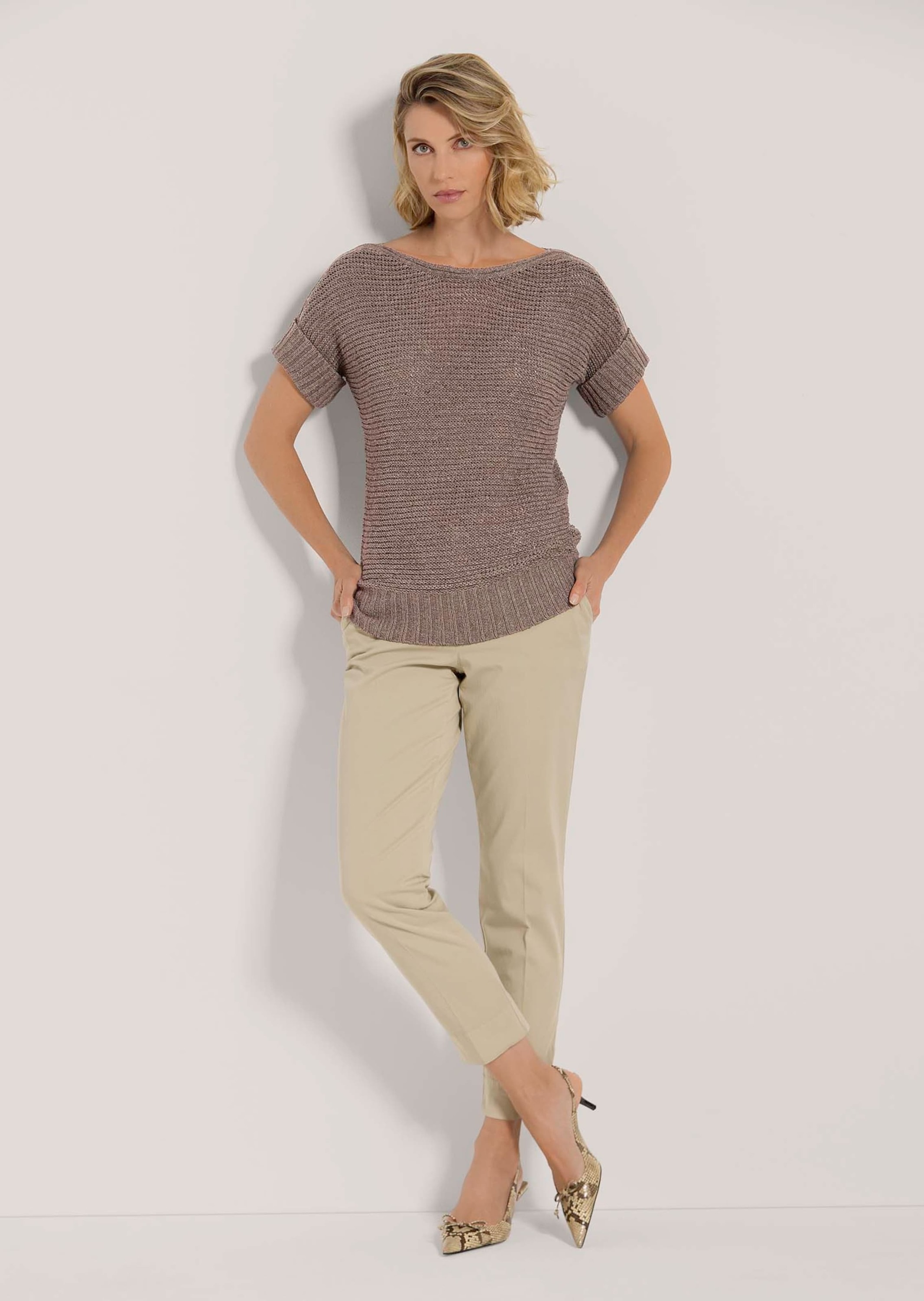 MADELEINE Longpullover "Pullover Kurzarm-Pullover mit Struktur" günstig online kaufen